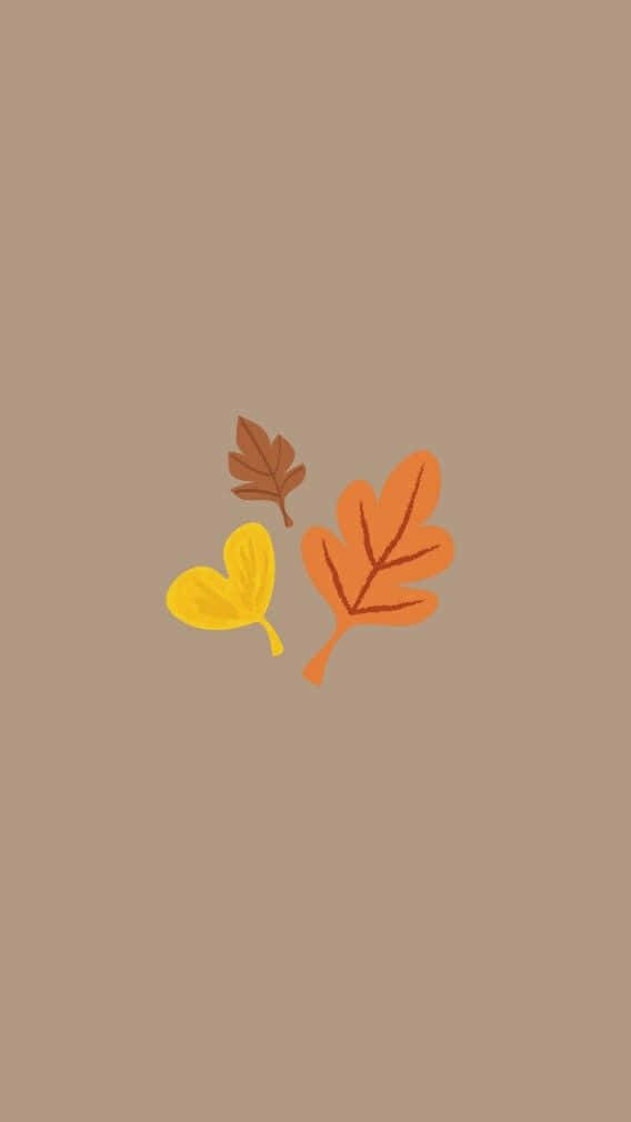 minimalist autumn, yellow orange, brown, SD Phone Wallpaper