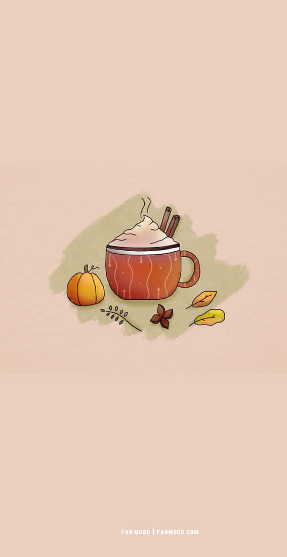 hot cocoa, pumpkins, spices, SD Phone Wallpaper