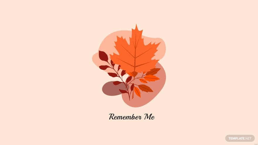 minimalist autumn, autumn leaf branch, warm orange and red tones, SD Desktop Wallpaper