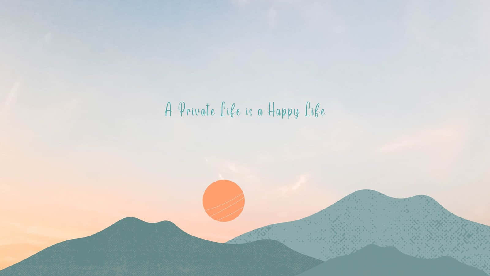 Minimalist Bible, mountains at sunset, warm orange sun, HD Desktop Wallpaper