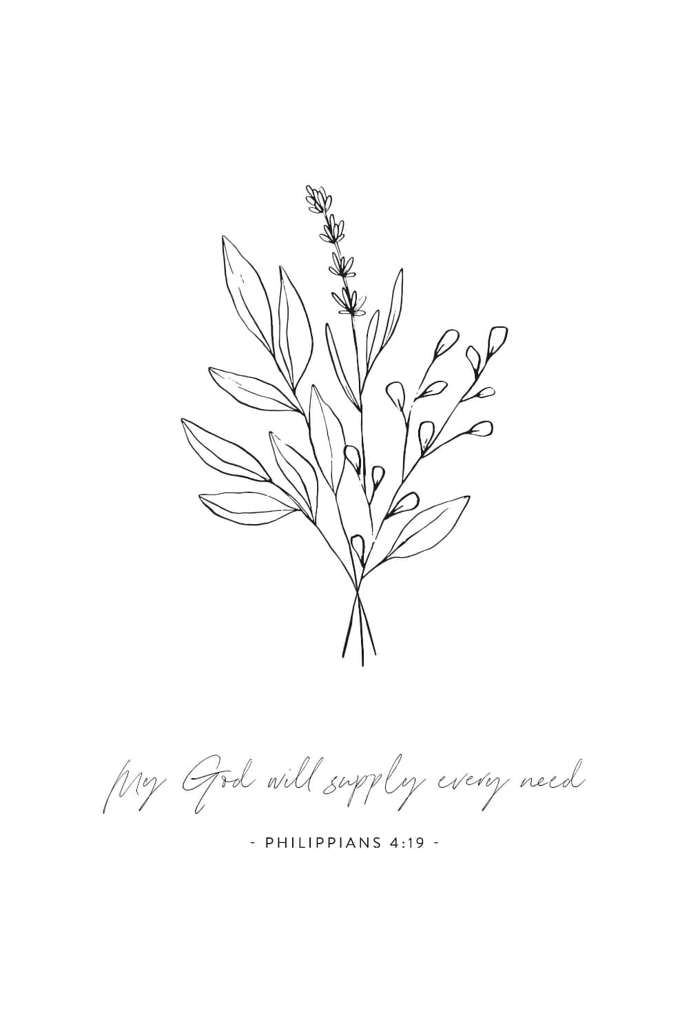 Minimalist Bible, scripture text, delicate floral arrangement, HD Phone Wallpaper