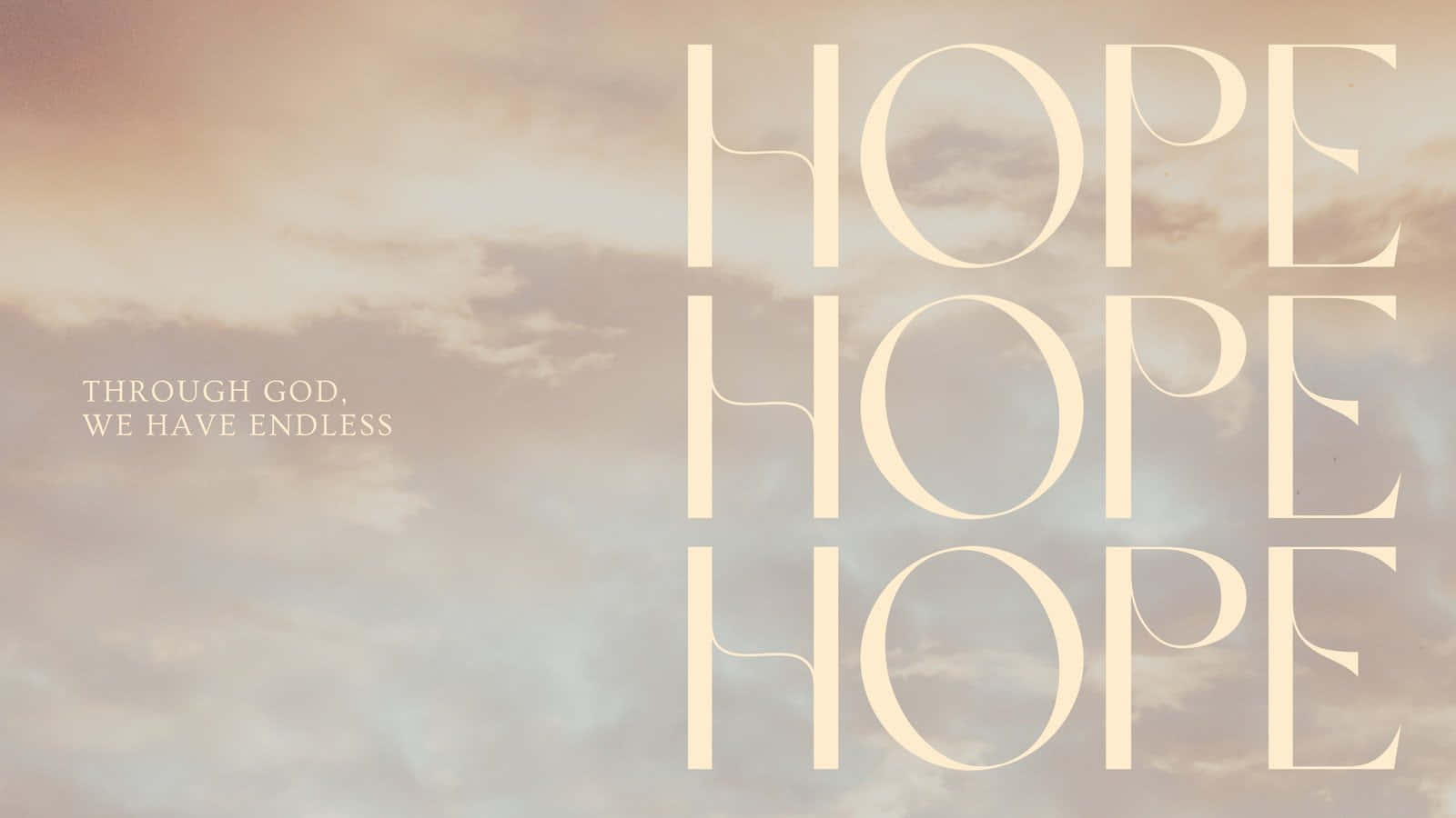 Minimalist Bible, hope, cream letters, HD Desktop Wallpaper