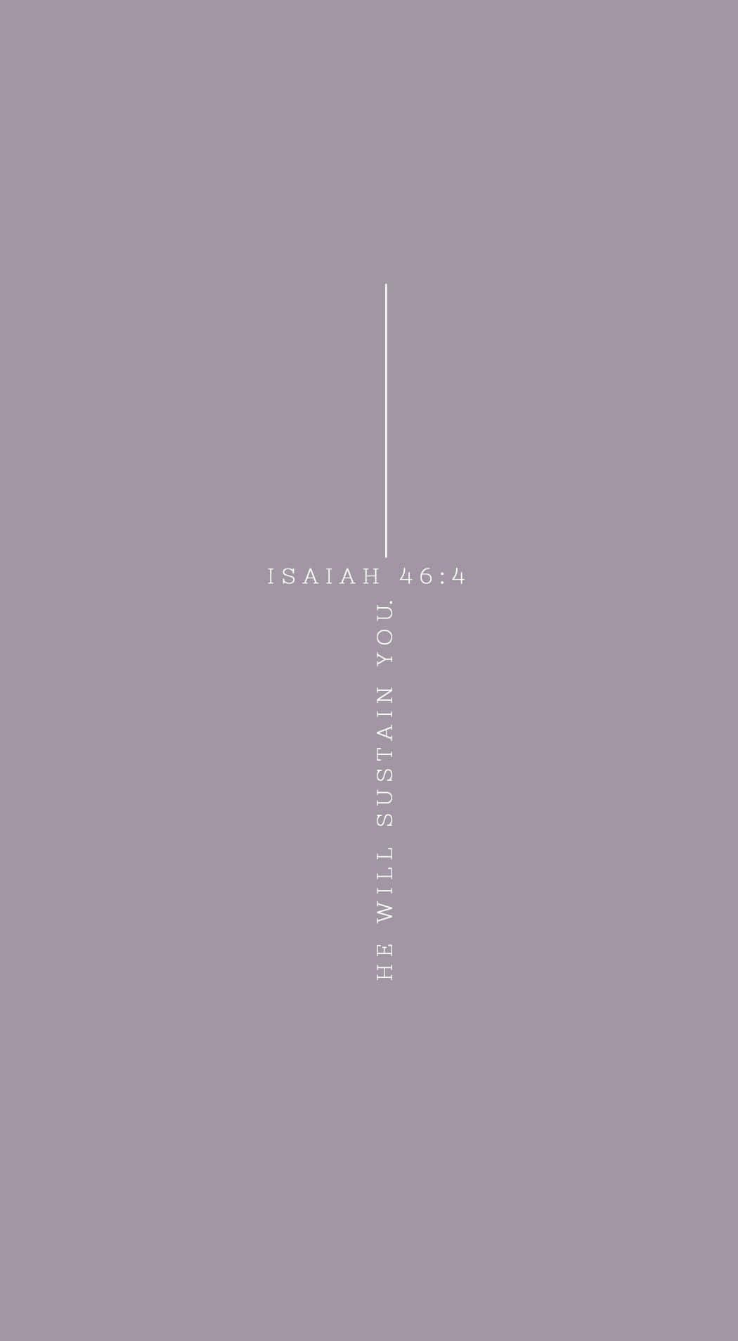 Minimalist Bible, Isaiah 46:4, lavender background, HD Phone Wallpaper