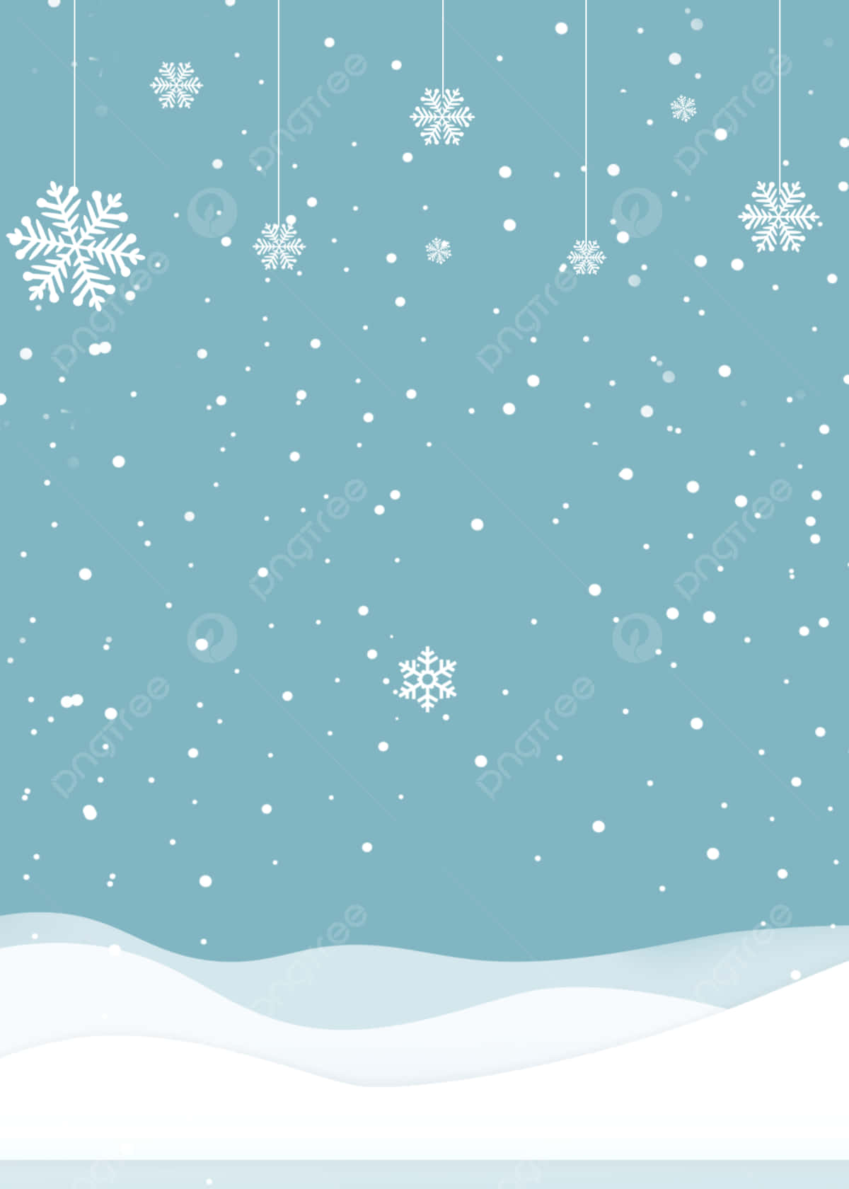 snowflakes, blue background, soft blue sky, HD Phone Wallpaper