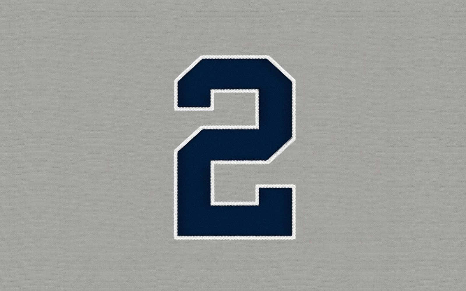 number 2, navy blue, white stitching, HD Desktop Wallpaper