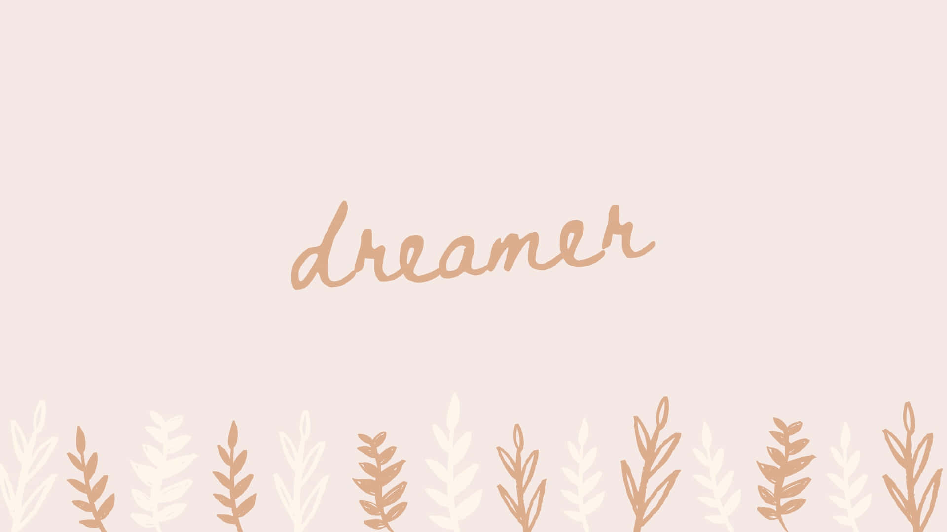 Minimalist Boho Dreamer Desktop Background, pastel, elegant script, Full HD Desktop Wallpaper