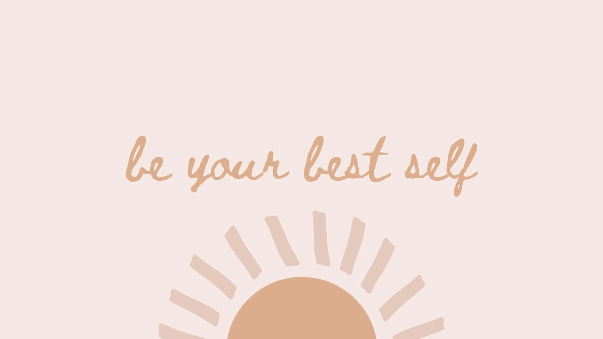 minimalist boho, pastel pink, stylized sun with rays, Full HD Desktop Wallpaper