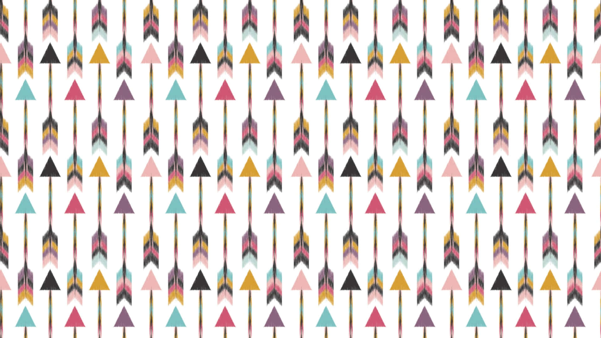 Boho Computer, vibrant multicolored arrows, geometric pattern, Full HD Desktop Wallpaper