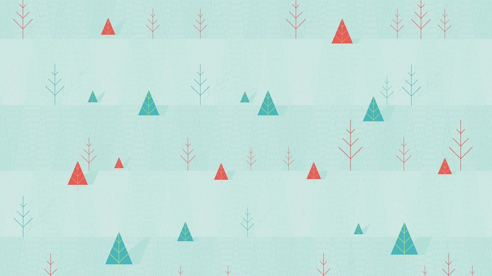minimalist christmas desktop, red, teal, Full HD Desktop Wallpaper