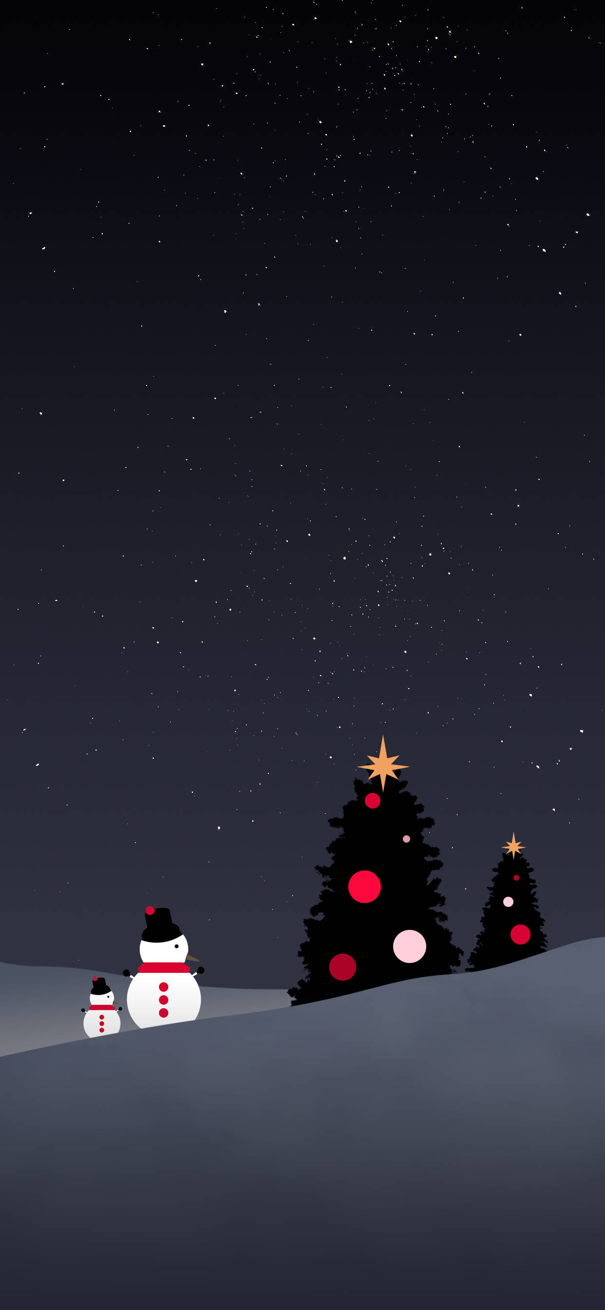 Christmas tree, snowman, snow, 2K Phone Wallpaper