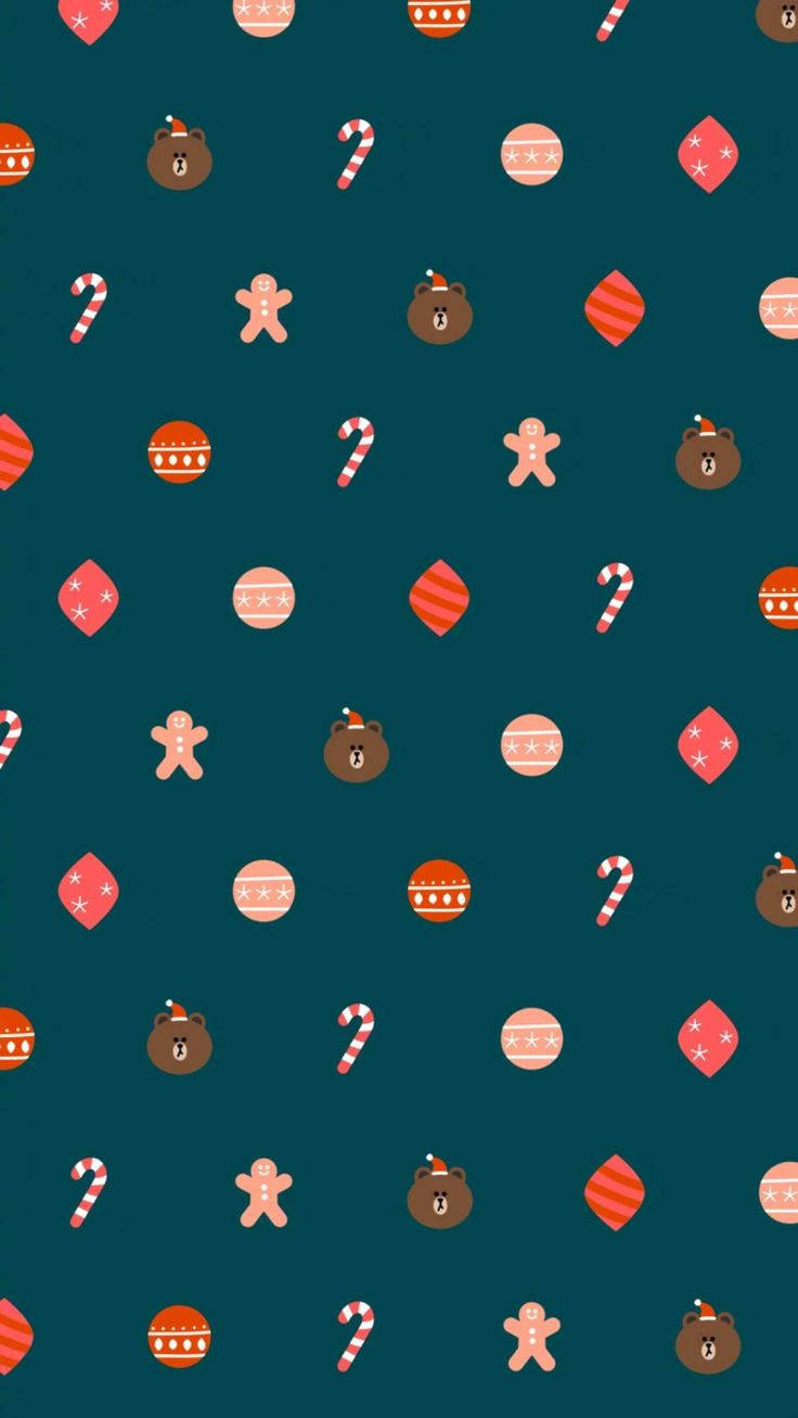 gingerbread men, candy canes, ornaments, HD Phone Wallpaper