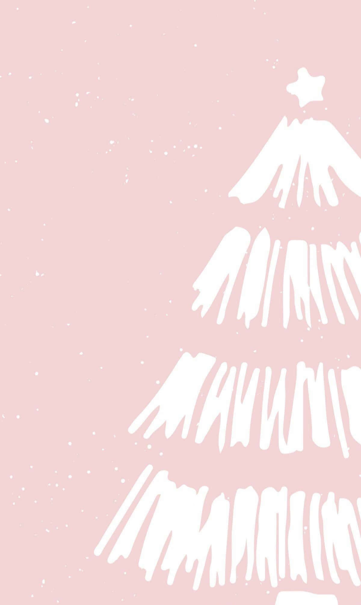 minimalist, white Christmas tree, star topper, Full HD Phone Wallpaper