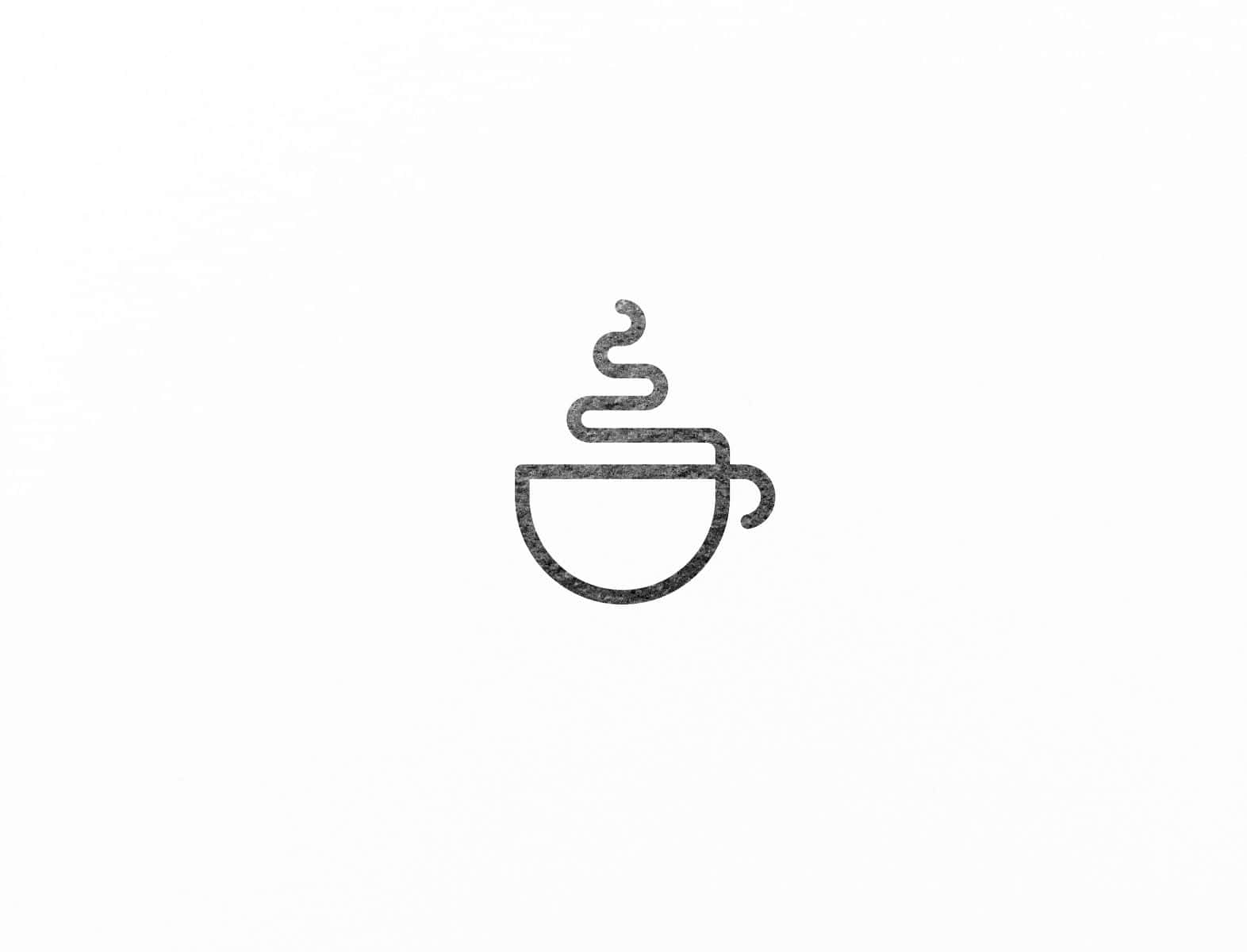 minimalist coffee, steaming coffee cup, textured gray strokes, HD Desktop Wallpaper