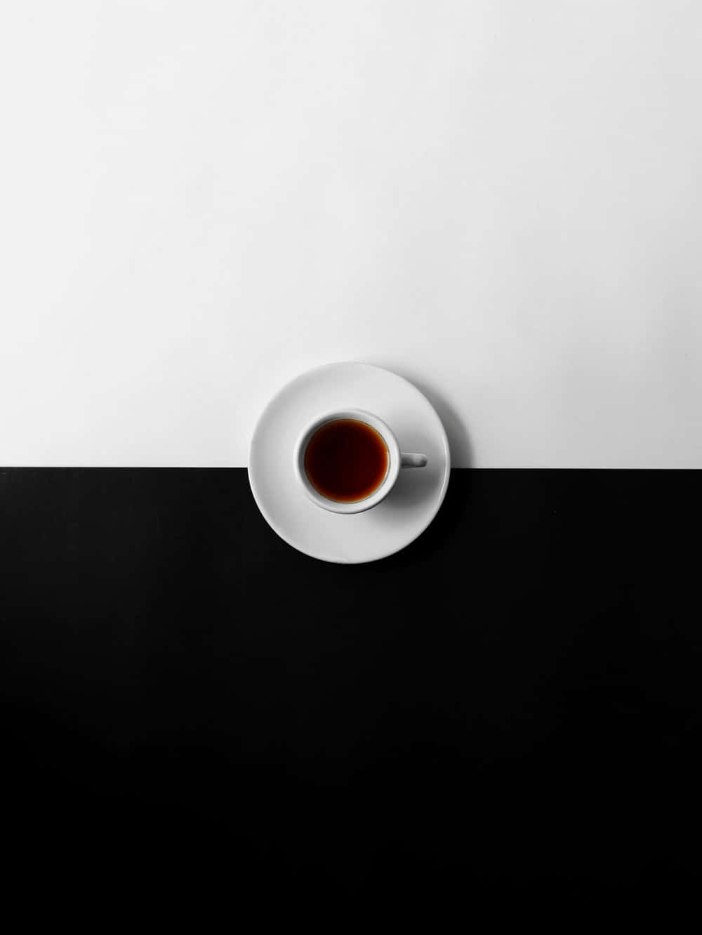 minimalist coffee, white teacup, dark tea, HD Phone Wallpaper