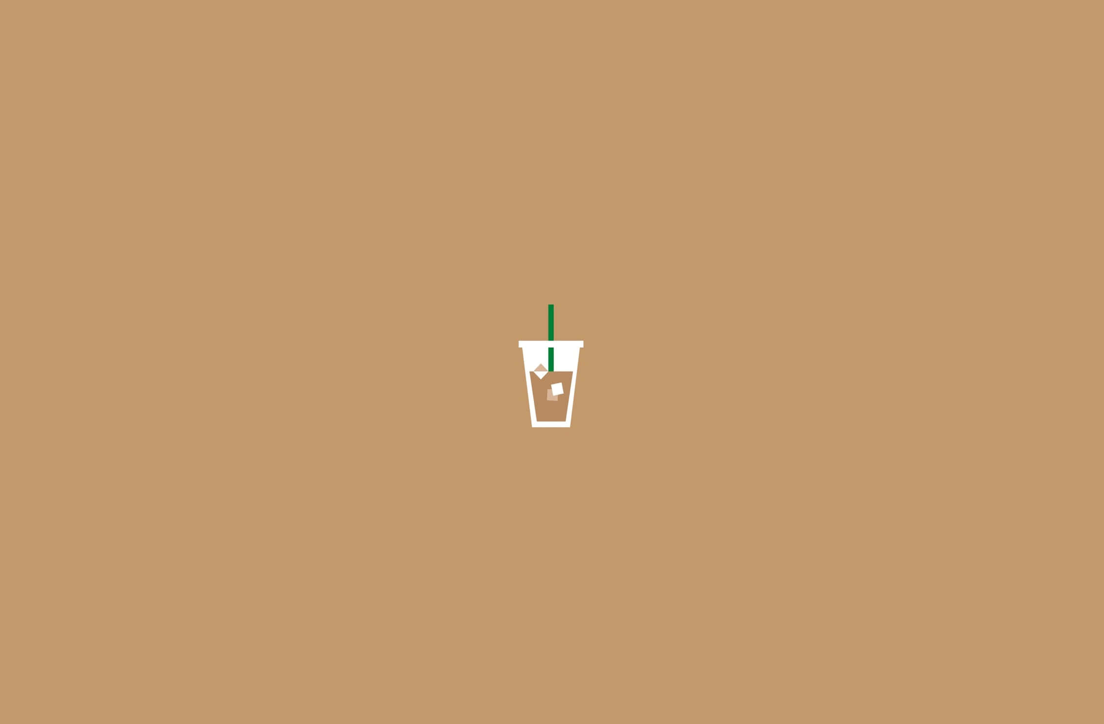 minimalist coffee cup design, white iced coffee cup, green straw, Full HD Desktop Wallpaper