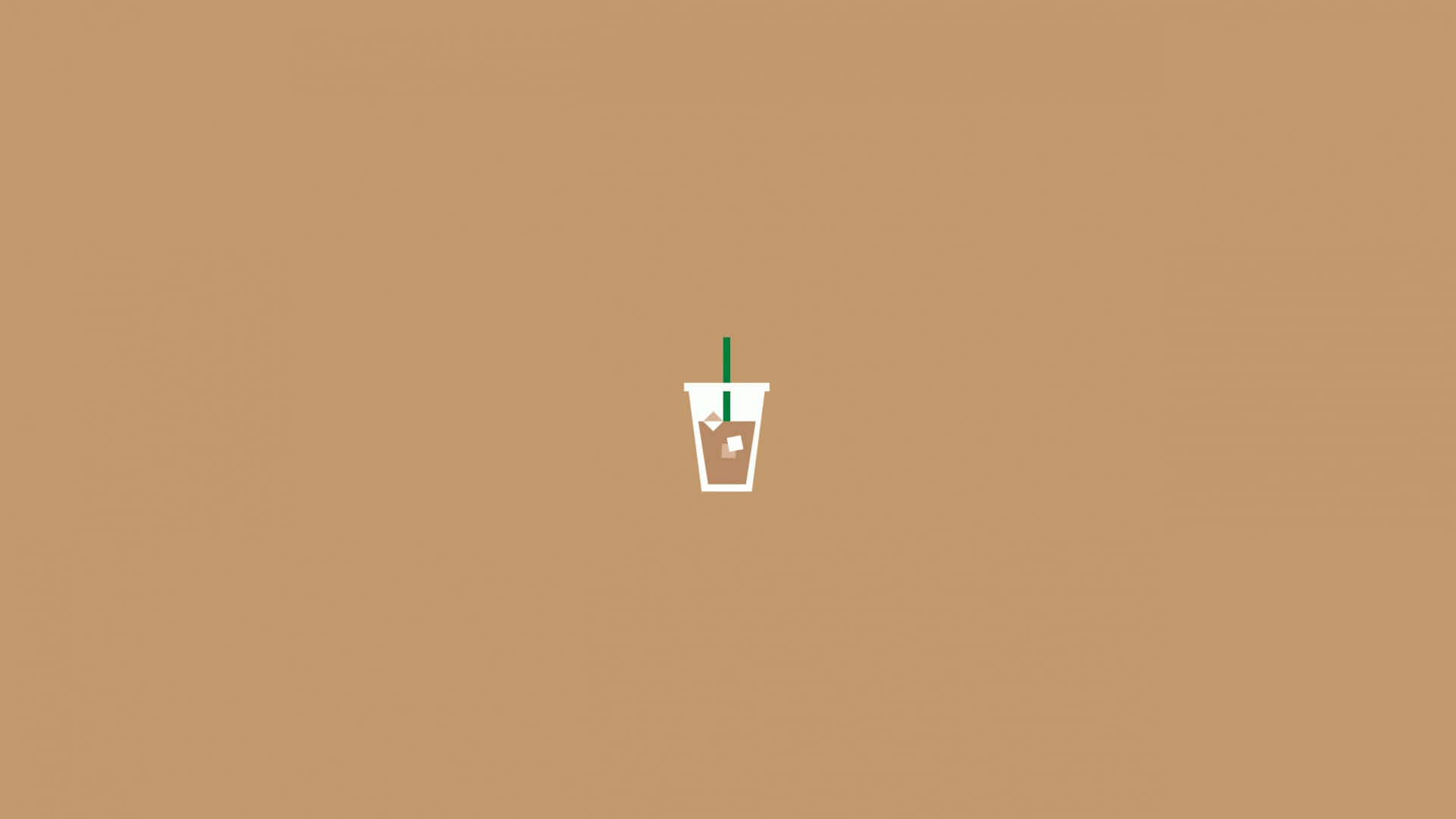 minimalist coffee cup, white iced coffee cup, green straw, Full HD Desktop Wallpaper