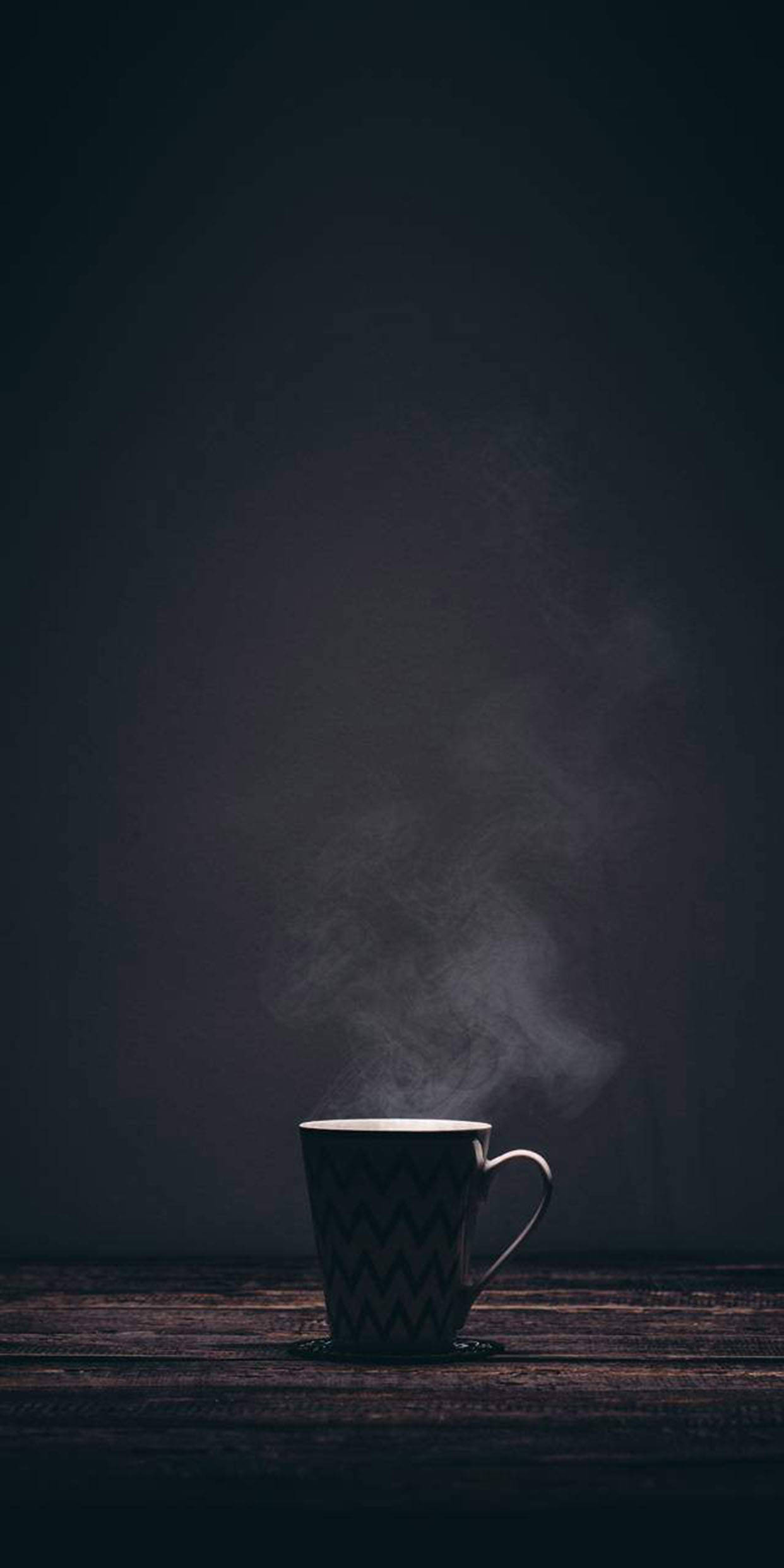 coffee smoke, minimalist android, zigzag pattern, Full HD Phone Wallpaper