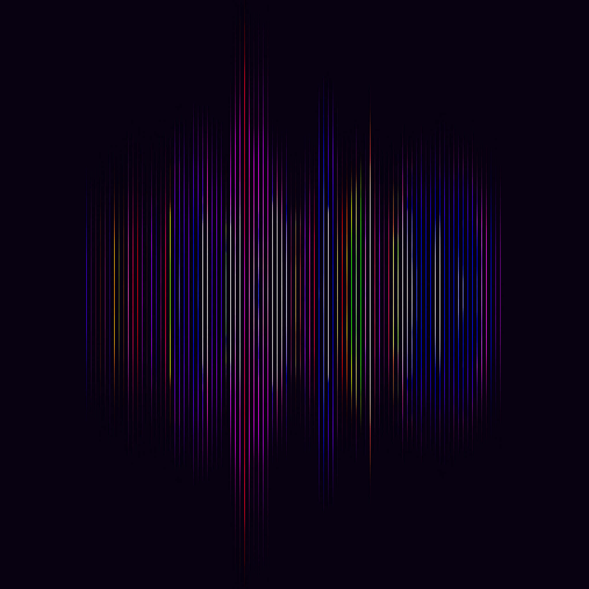 rainbow hues, glowing heart shape, deep black background, Full HD Desktop Wallpaper
