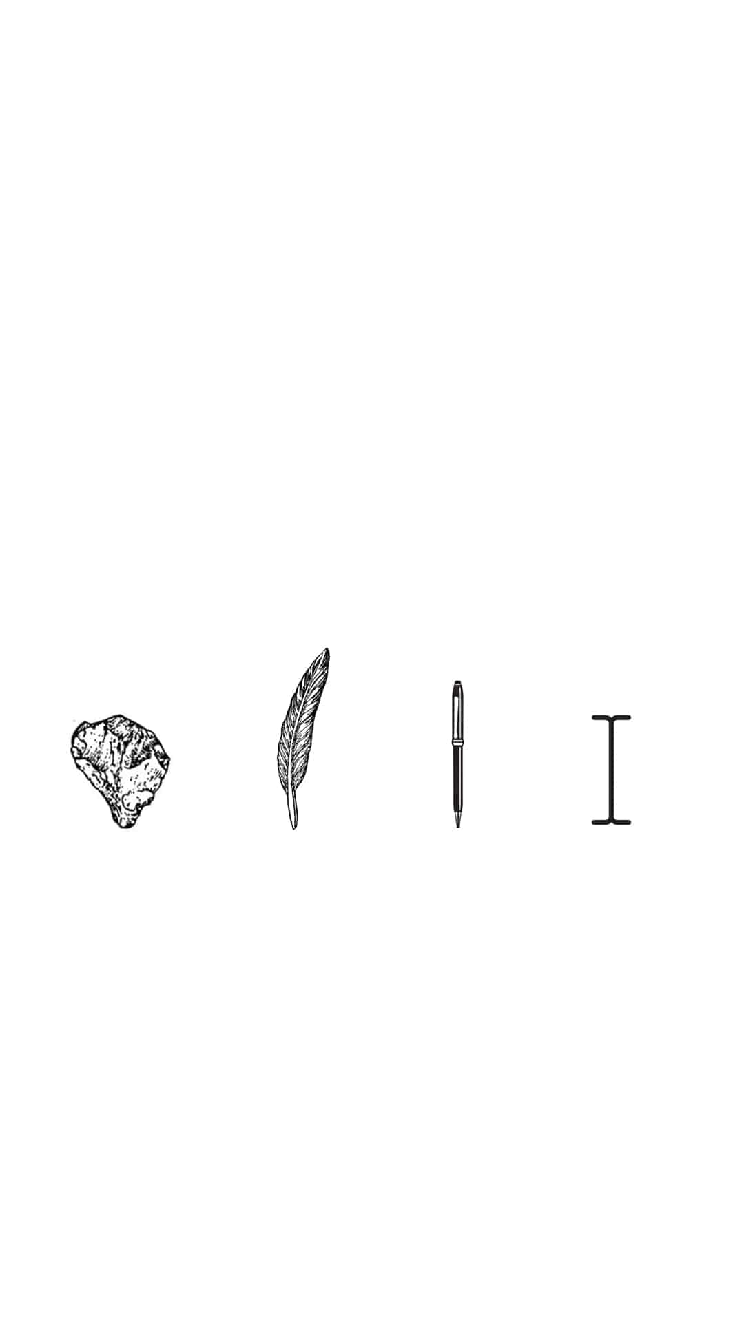 minimal art, 1080 x 1920 wallpaper, stone feather pen, Full HD Phone Wallpaper