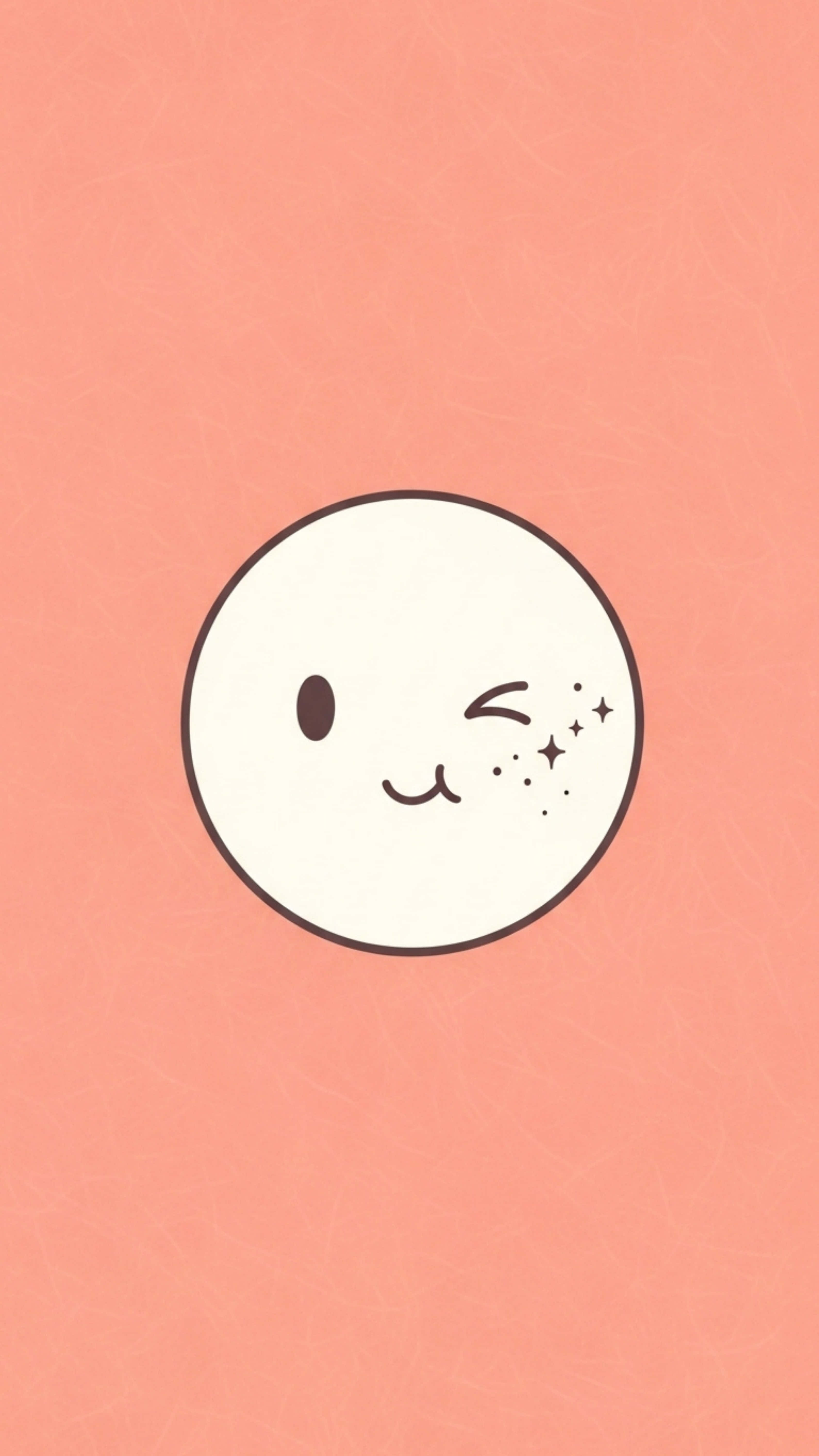 chibi face, heart blush marks, dusty rose gradient background, 5K Phone Wallpaper