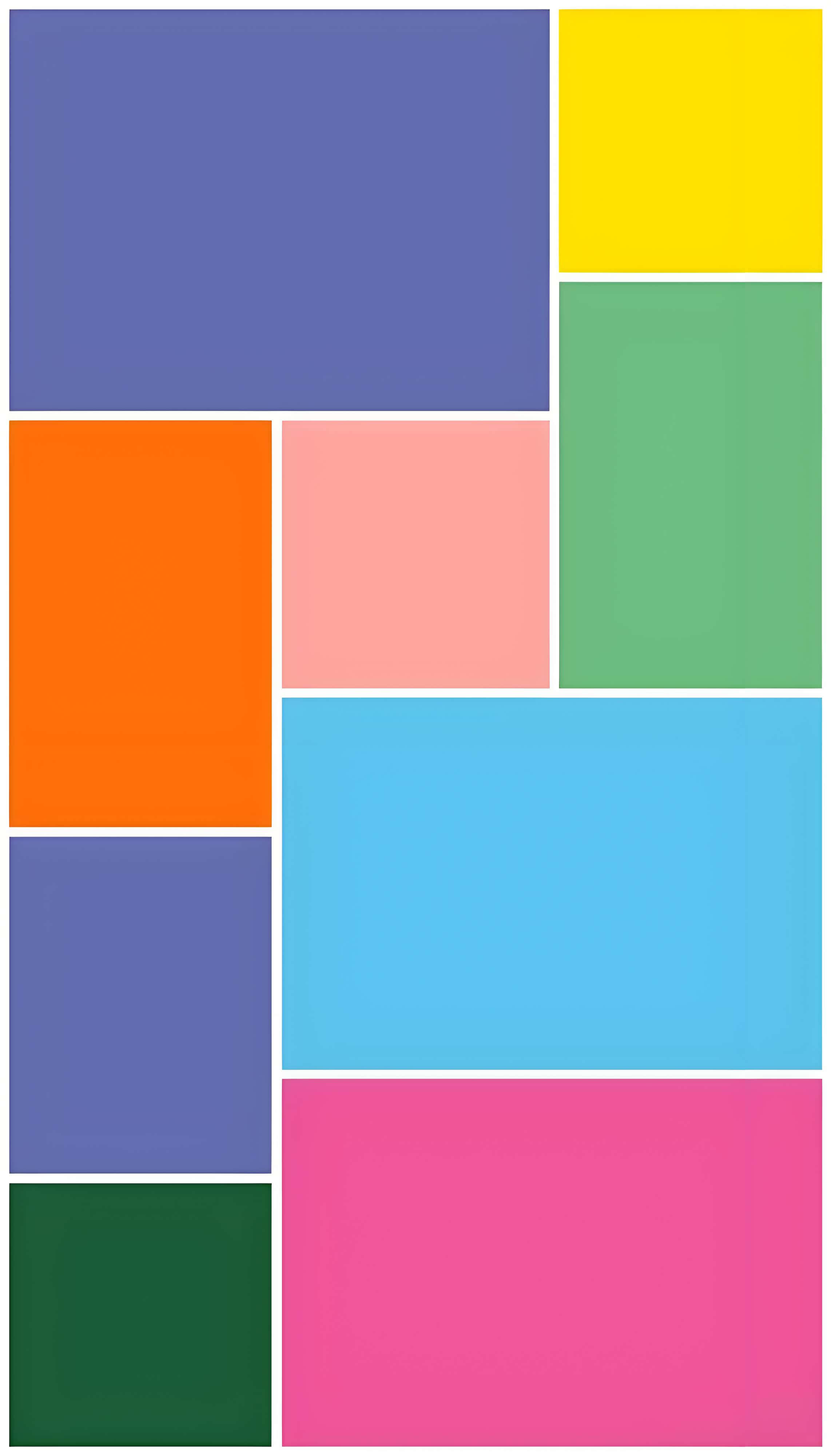 Color Block Collage, Minimalist Geometric Wallpaper, bold colored rectangles, 4K Phone Wallpaper