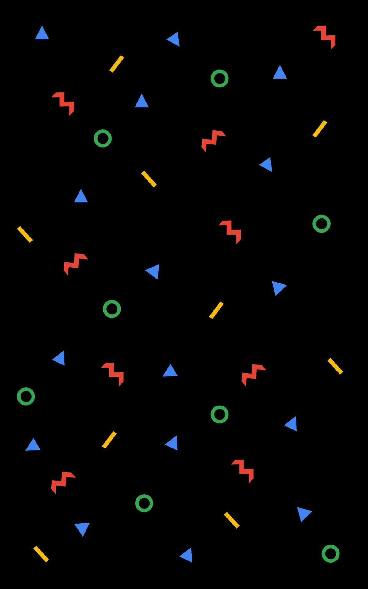 minimalist pattern, geometric shapes, stark black background, Full HD Phone Wallpaper