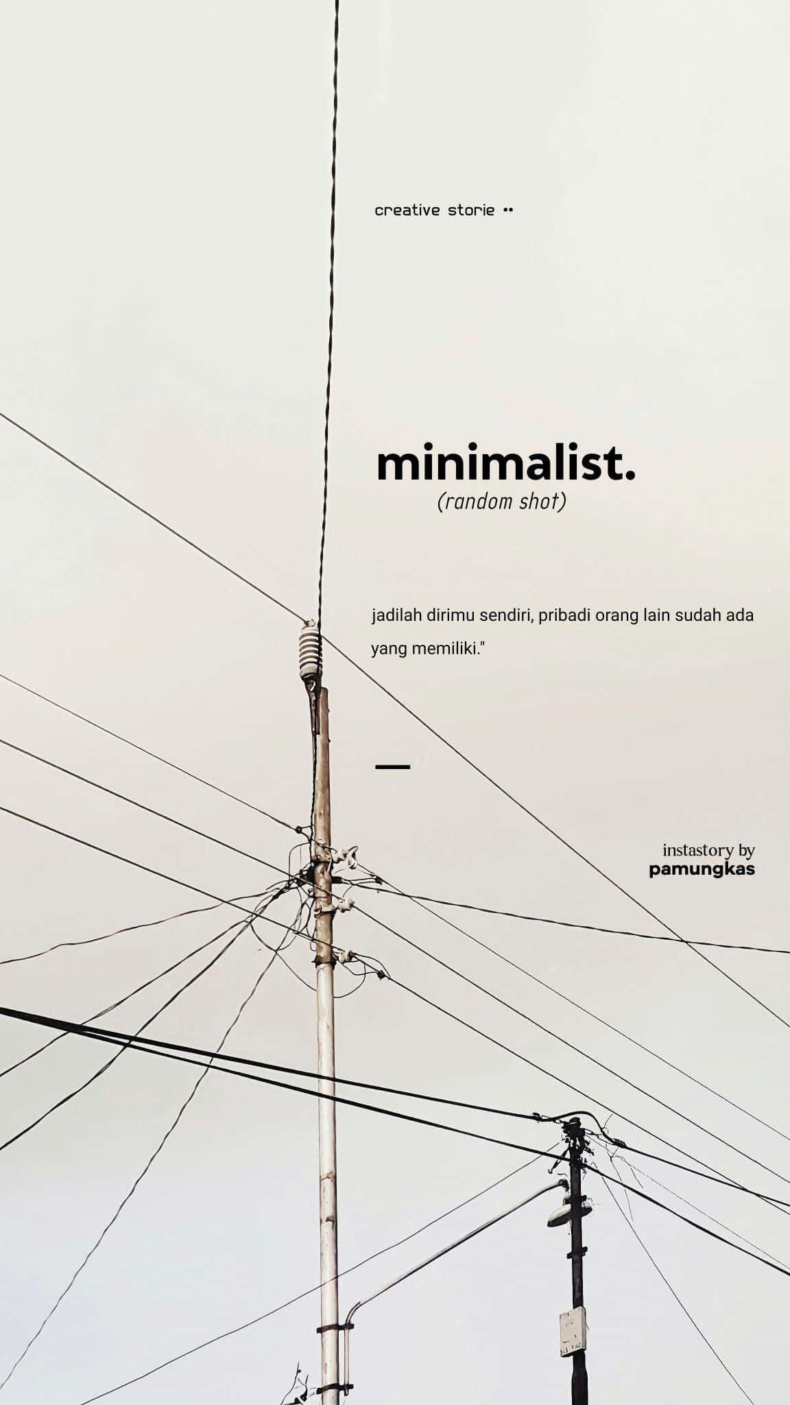 minimalist typography, weathered utility poles, tangled wires, Full HD Phone Wallpaper