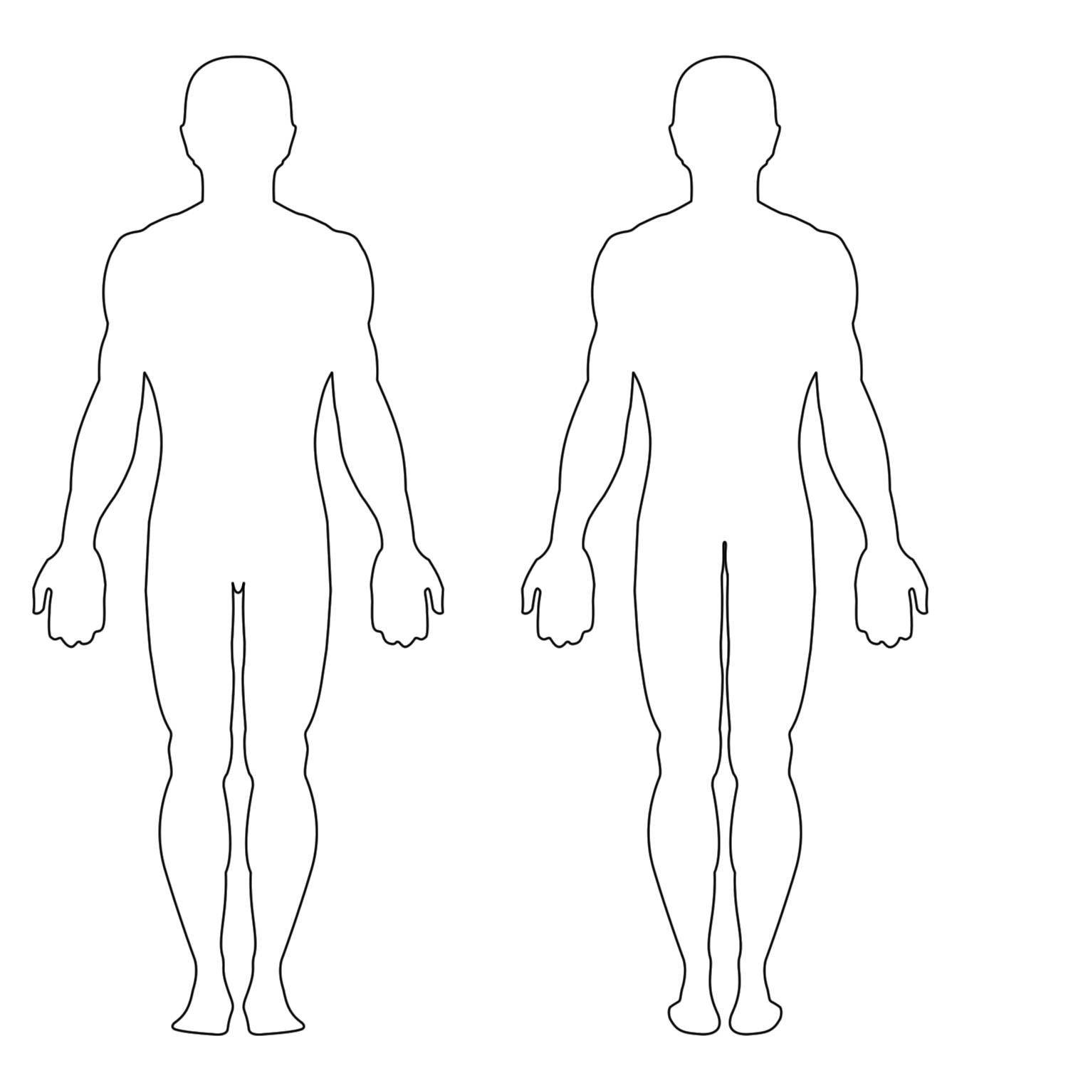 outline, black outline human figures, front and back view, HD Desktop Wallpaper