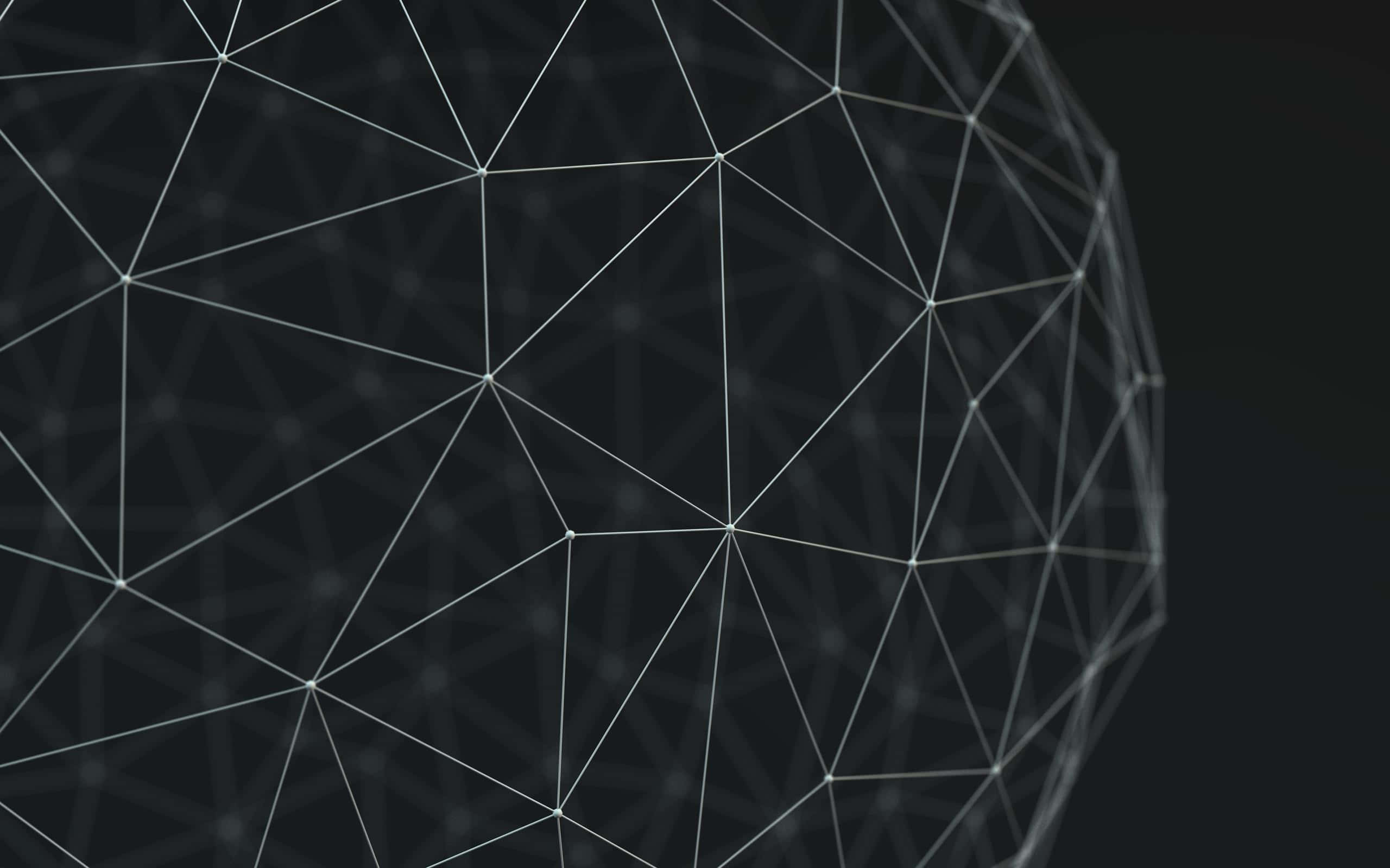 minimalist geometric, white lines, dots, 2K Desktop Wallpaper