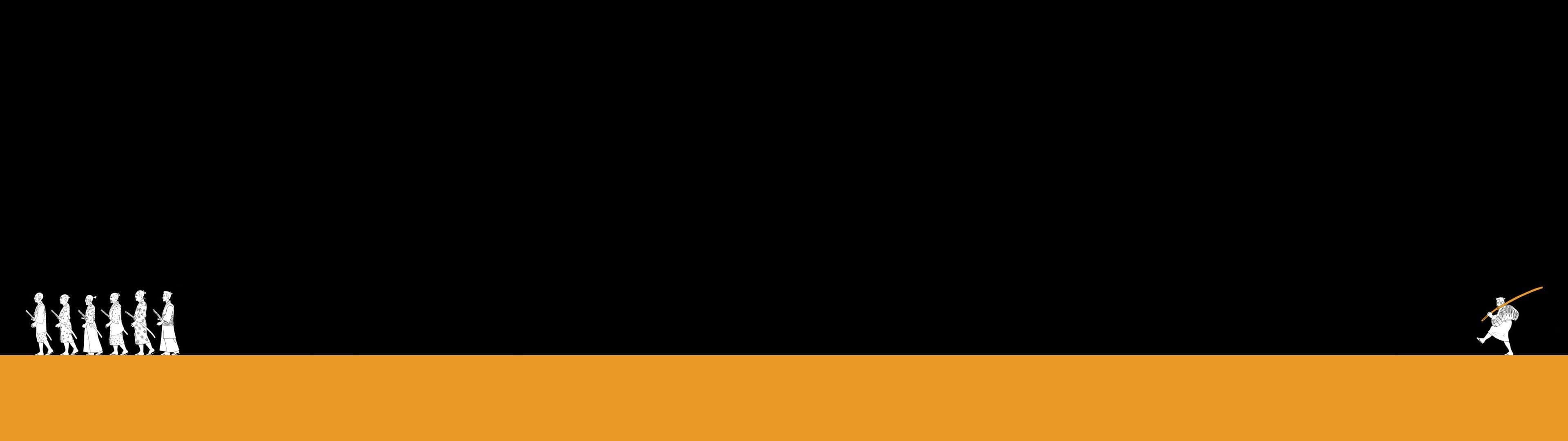 stark orange and black background, silhouetted figures, lone baseball player, 4K Desktop Wallpaper