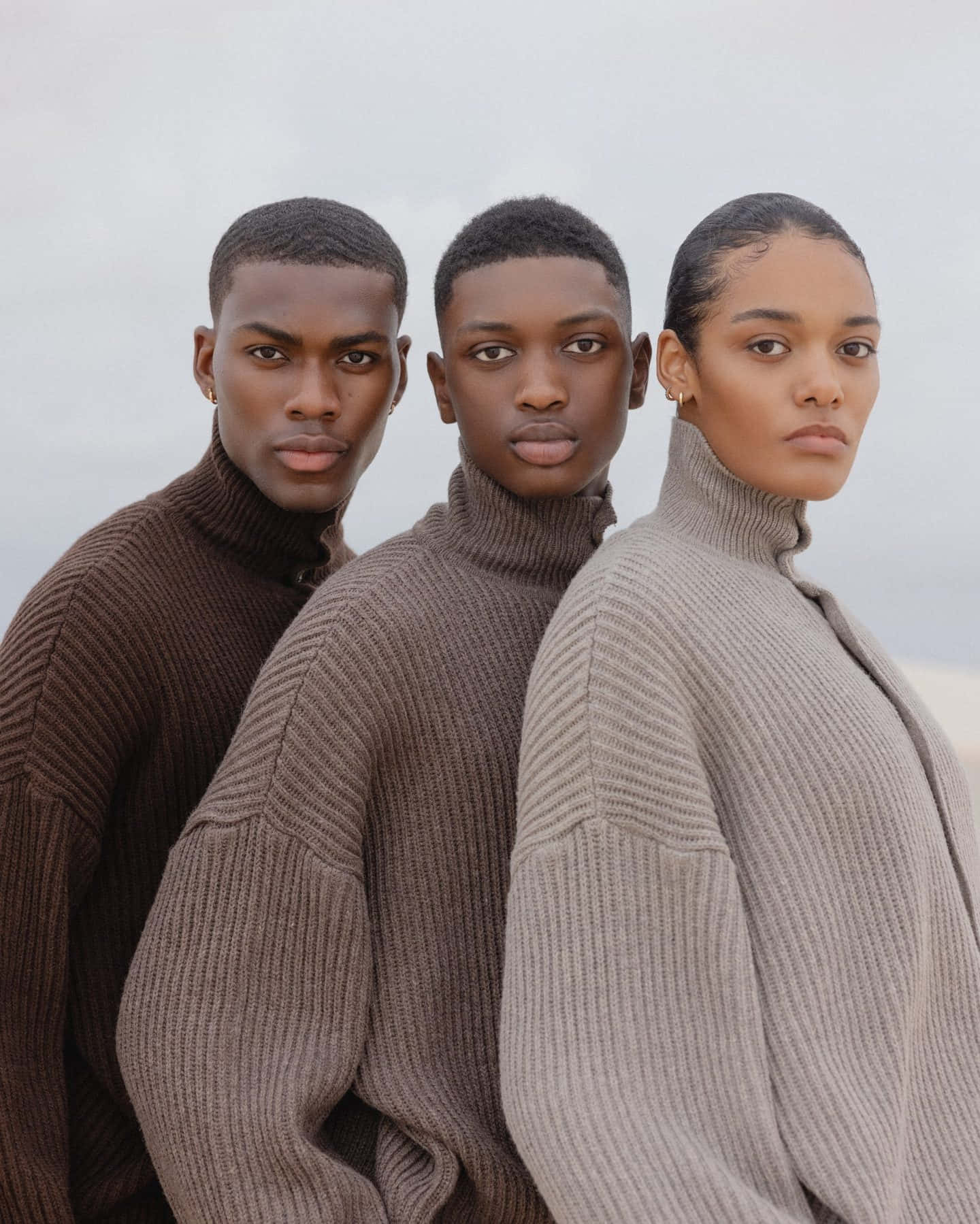 minimalist fashion, ribbed turtleneck sweaters, muted sky, HD Phone Wallpaper
