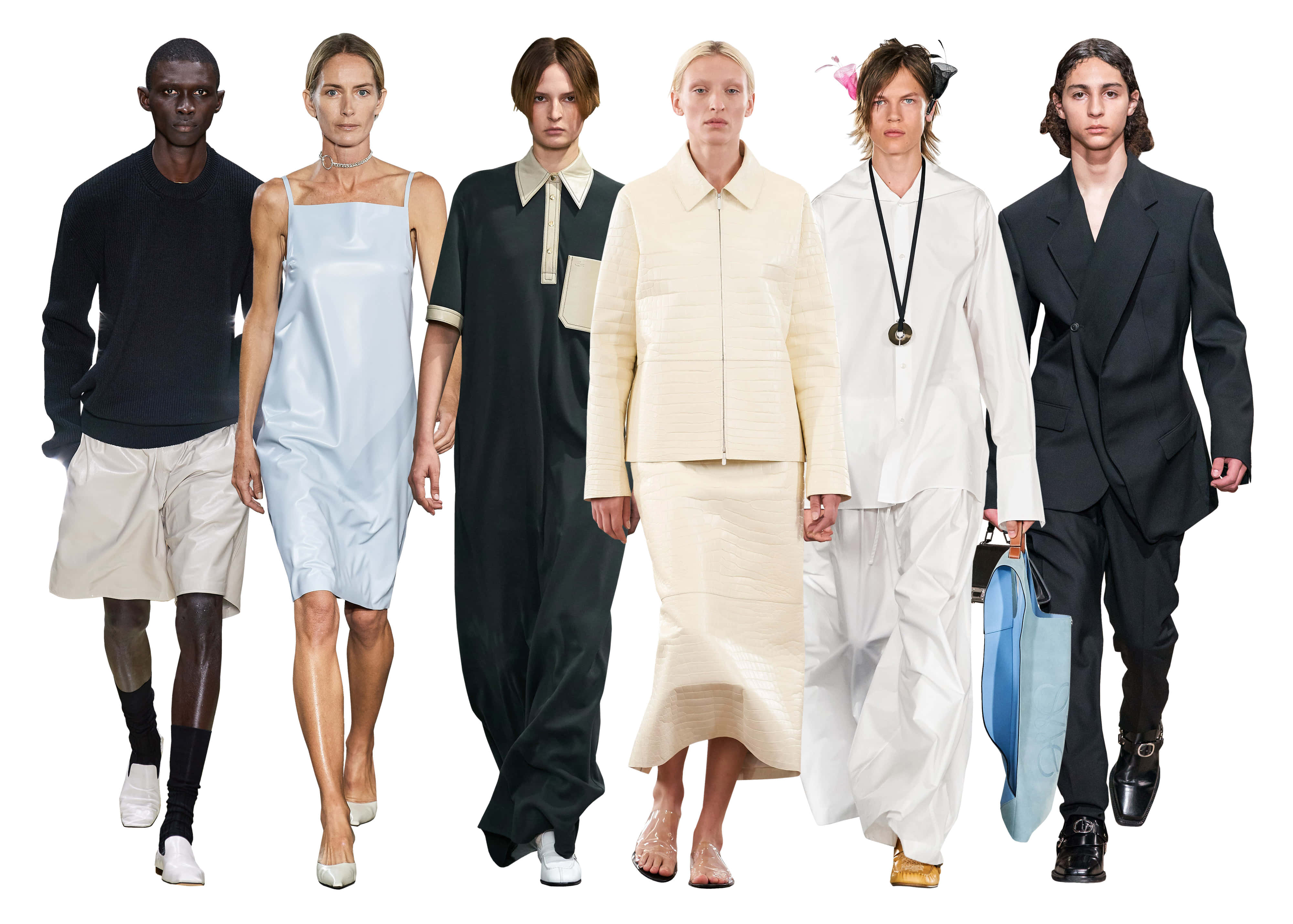 minimalist fashion, white background, models, 4K Desktop Wallpaper