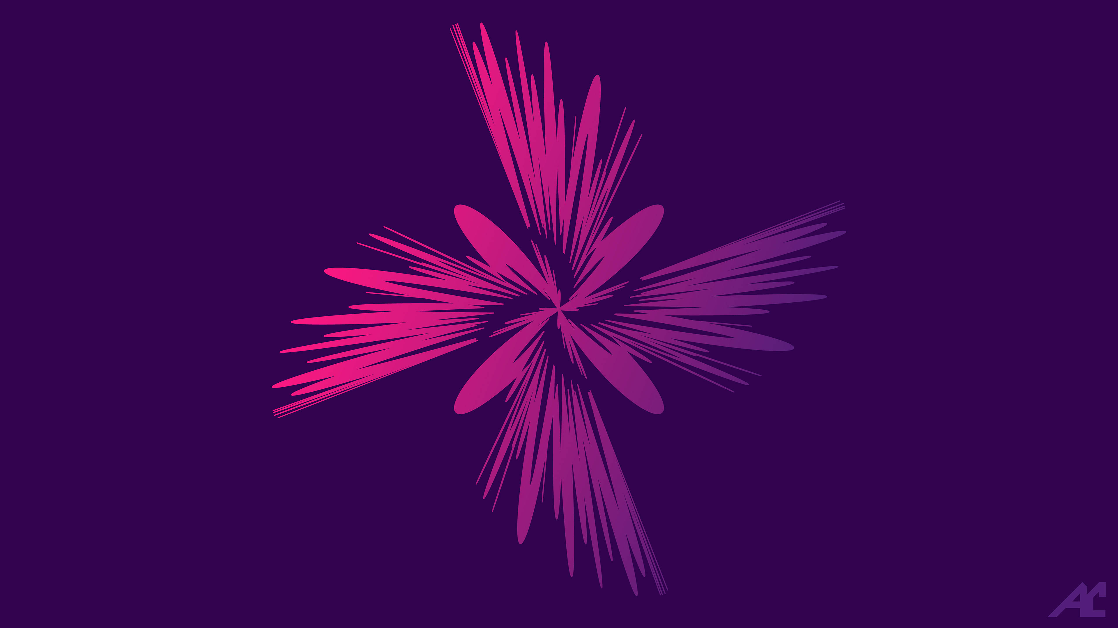 purple, pink, abstract burst, 4K Desktop Wallpaper