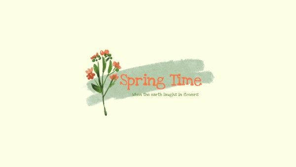 Minimalist Flower Computer, watercolor illustration, flowering branch, SD Desktop Wallpaper