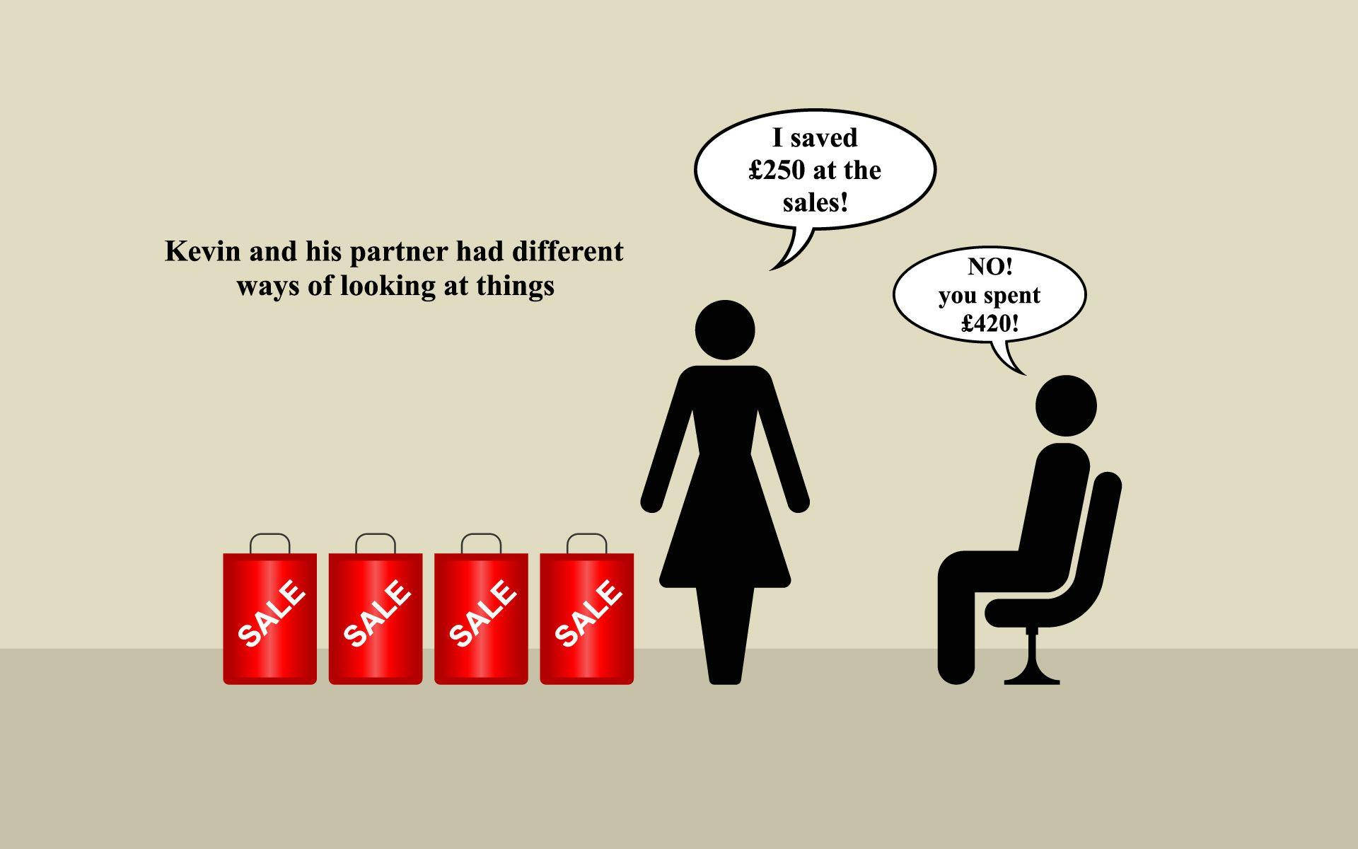 Teamwork Minimalist Comic Partner Discussion, black stick figures, shopping bags, Full HD Desktop Wallpaper