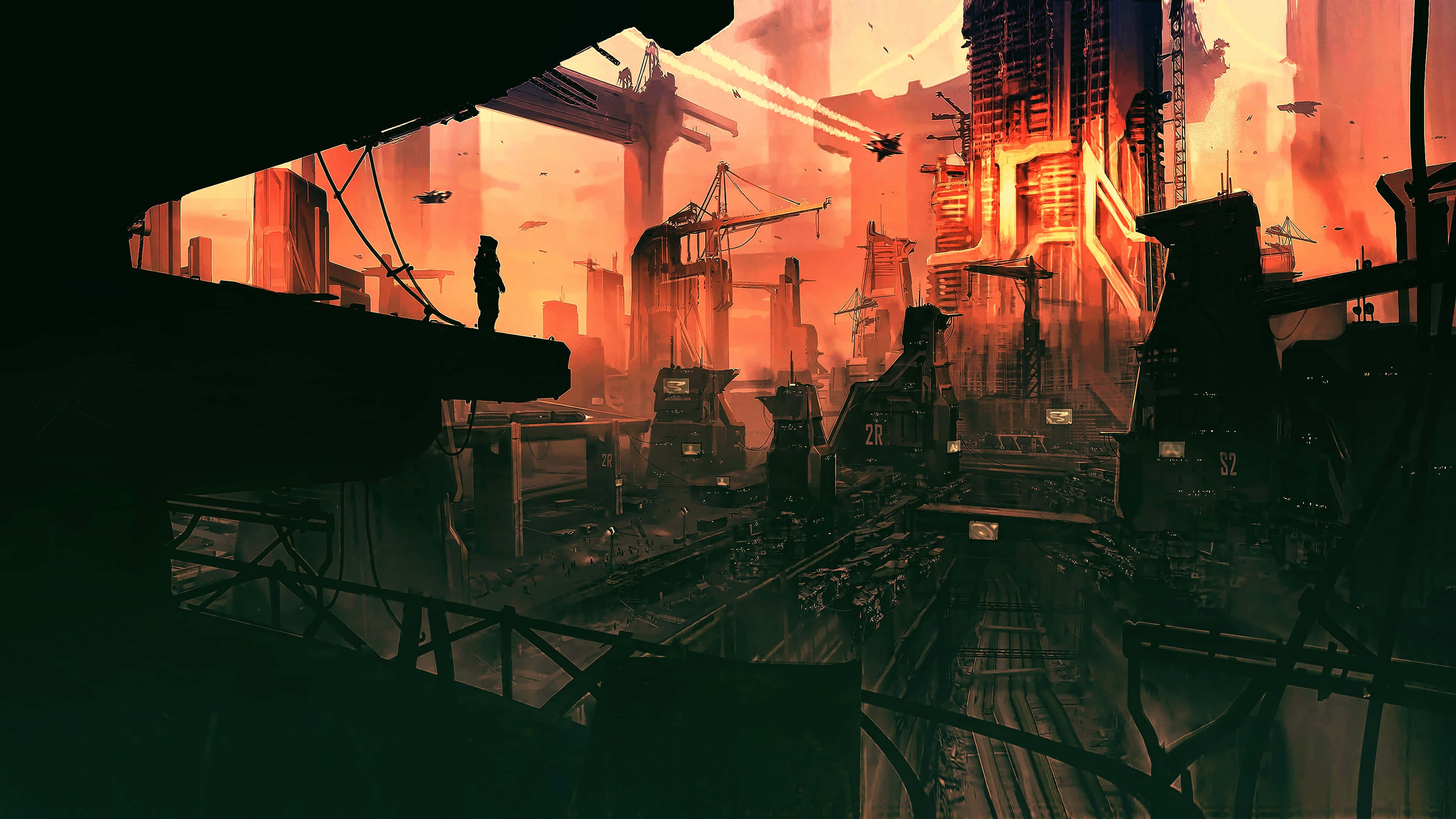 minimalistic architecture, future s urbanscape, dystopian cityscape, 4K Desktop Wallpaper
