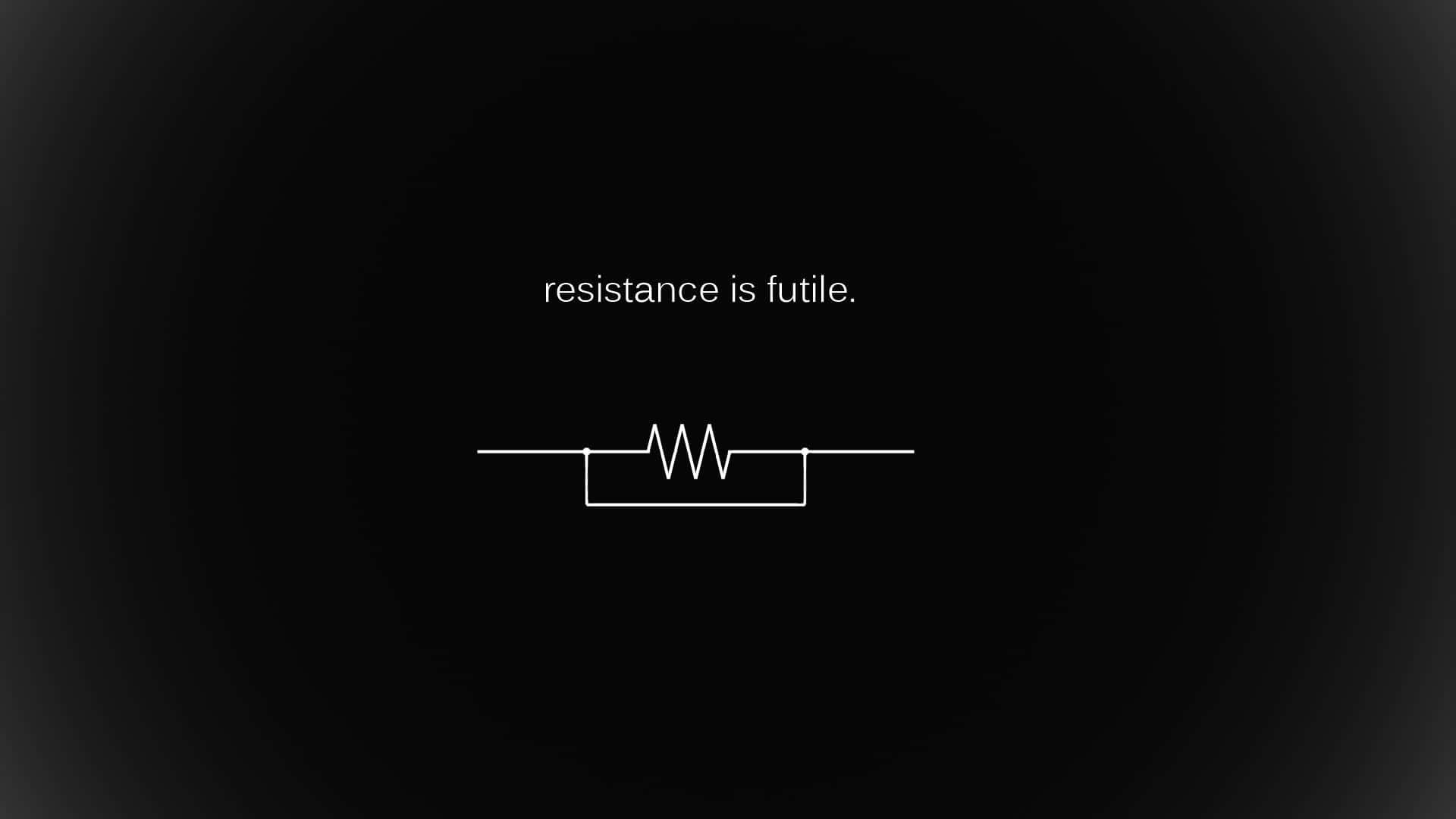 Minimalist Geek, black background, white text, Full HD Desktop Wallpaper