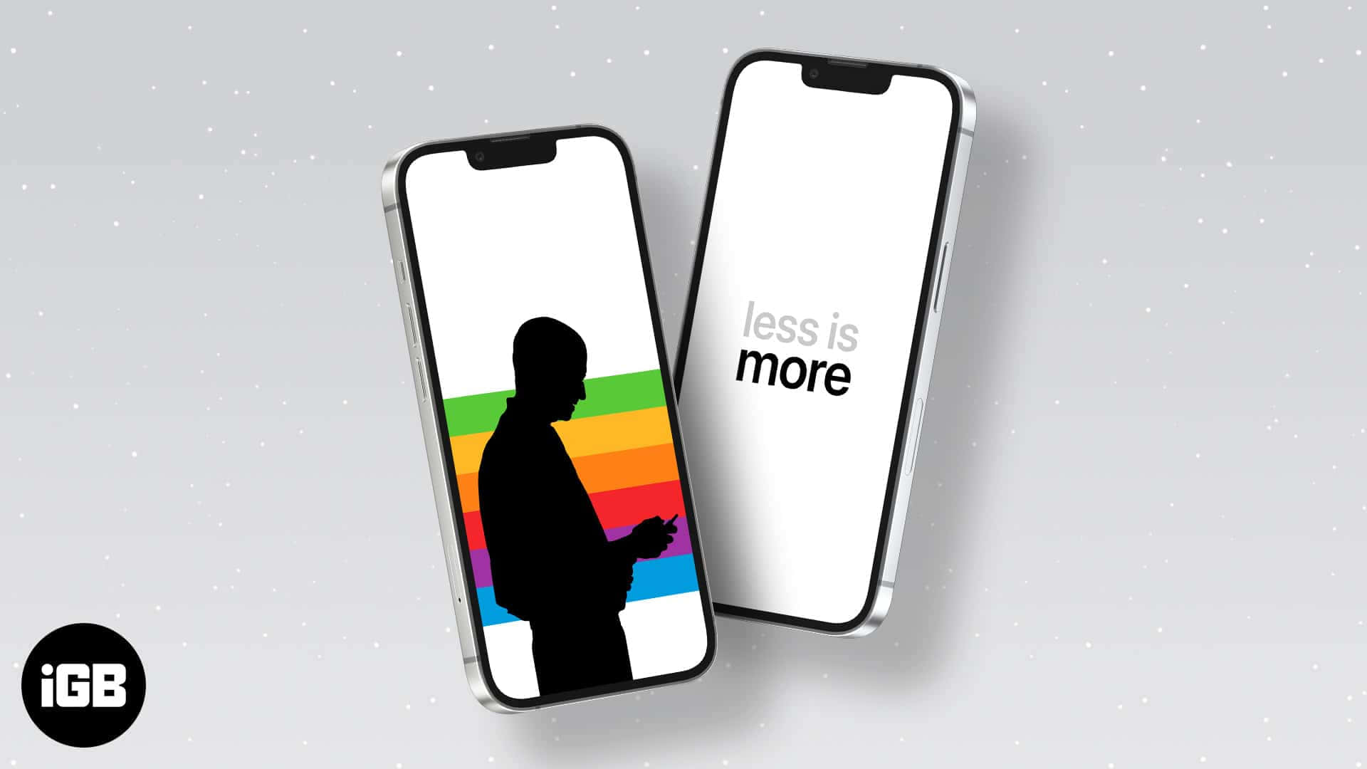 iPhone, less is more, rainbow gradient, Full HD Desktop Wallpaper