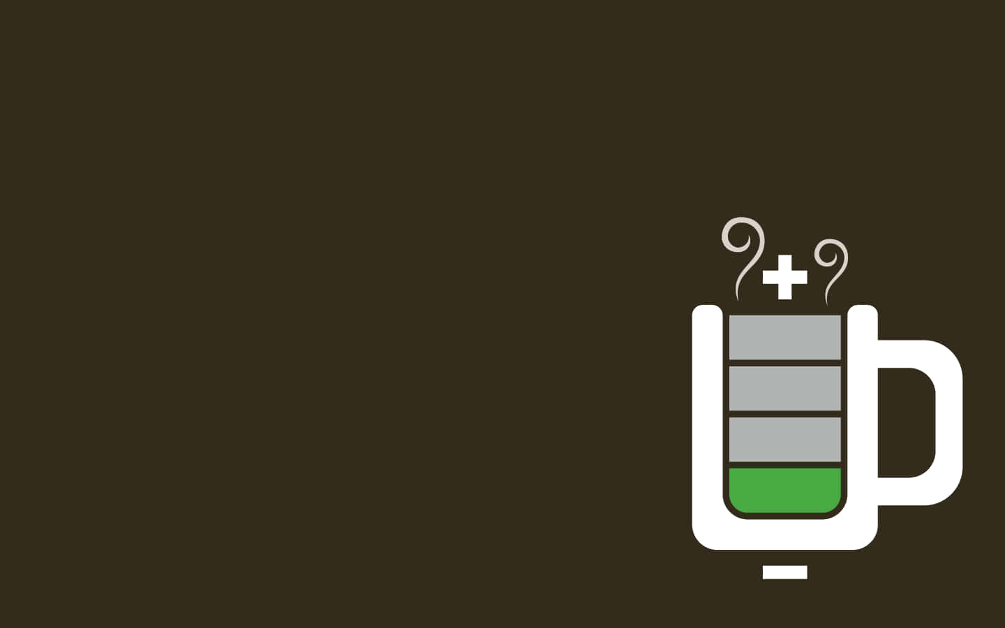 minimalist geek, white coffee mug icon, green liquid, HD Desktop Wallpaper