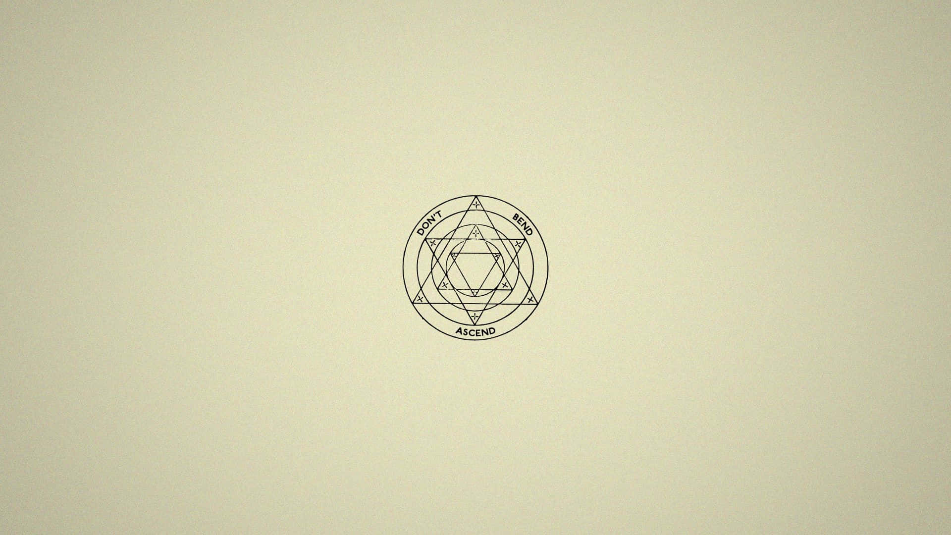 geometric design, circle, plain beige wall, Full HD Desktop Wallpaper