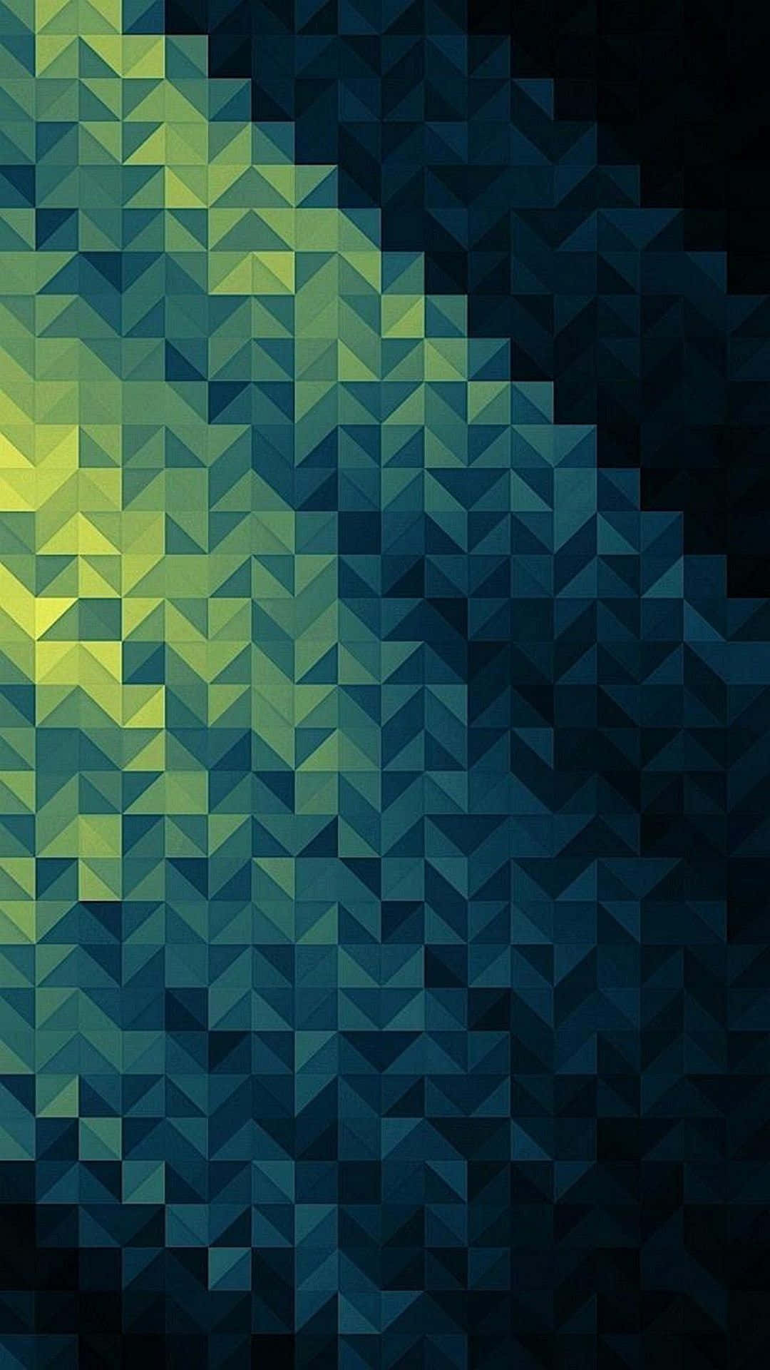 minimalist pattern, 1080 x 1920 wallpaper, green and blue triangles, Full HD Phone Wallpaper