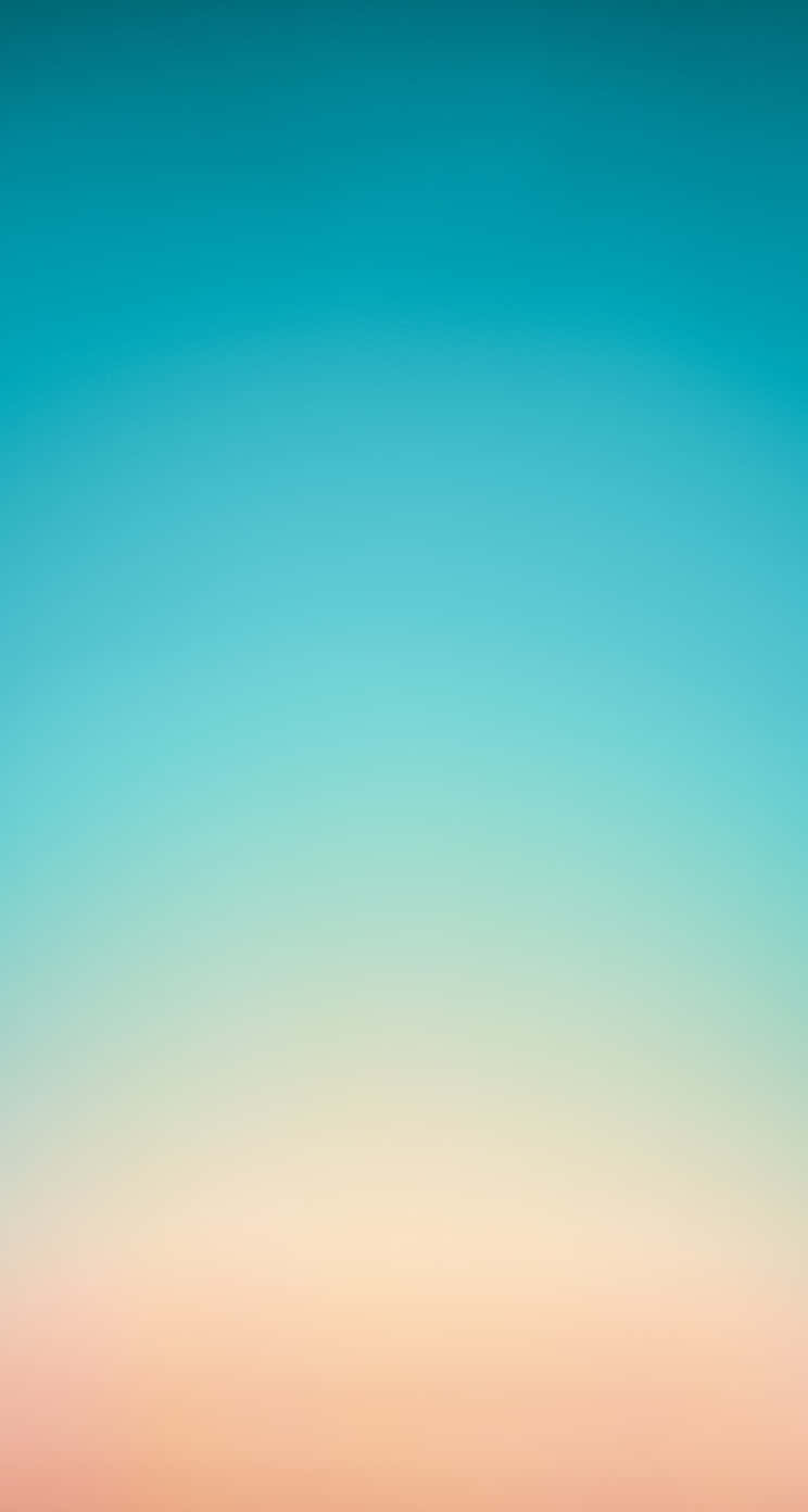 teal blue, soft peach, horizon, HD Phone Wallpaper