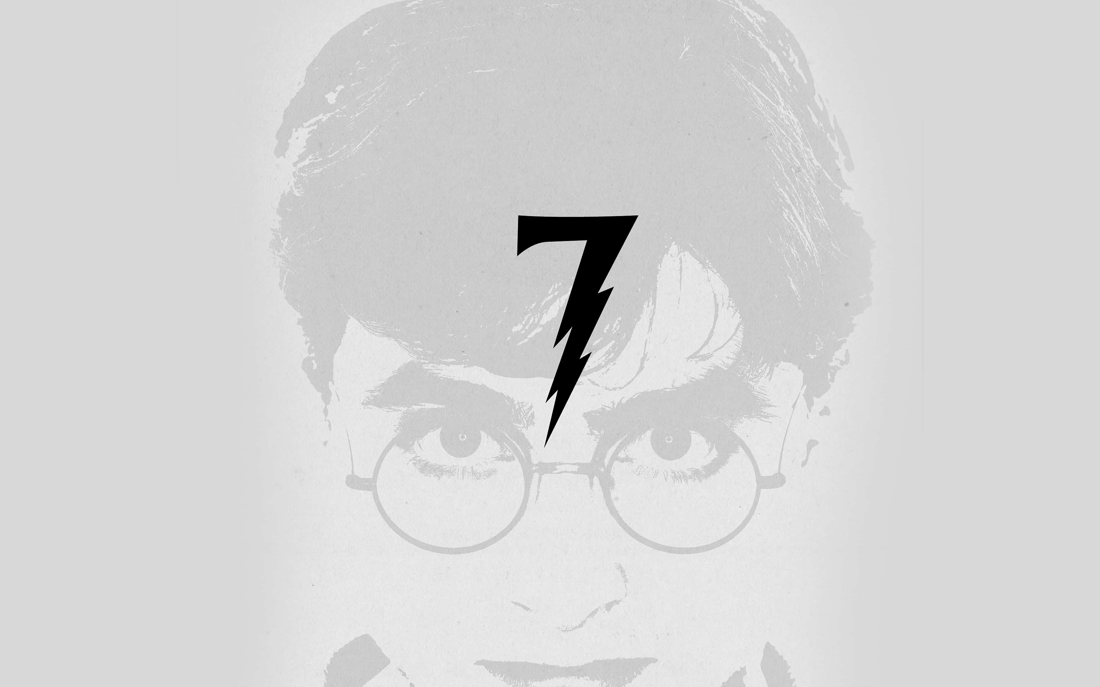 Harry Potter, lightning bolt, number seven, 4K Desktop Wallpaper