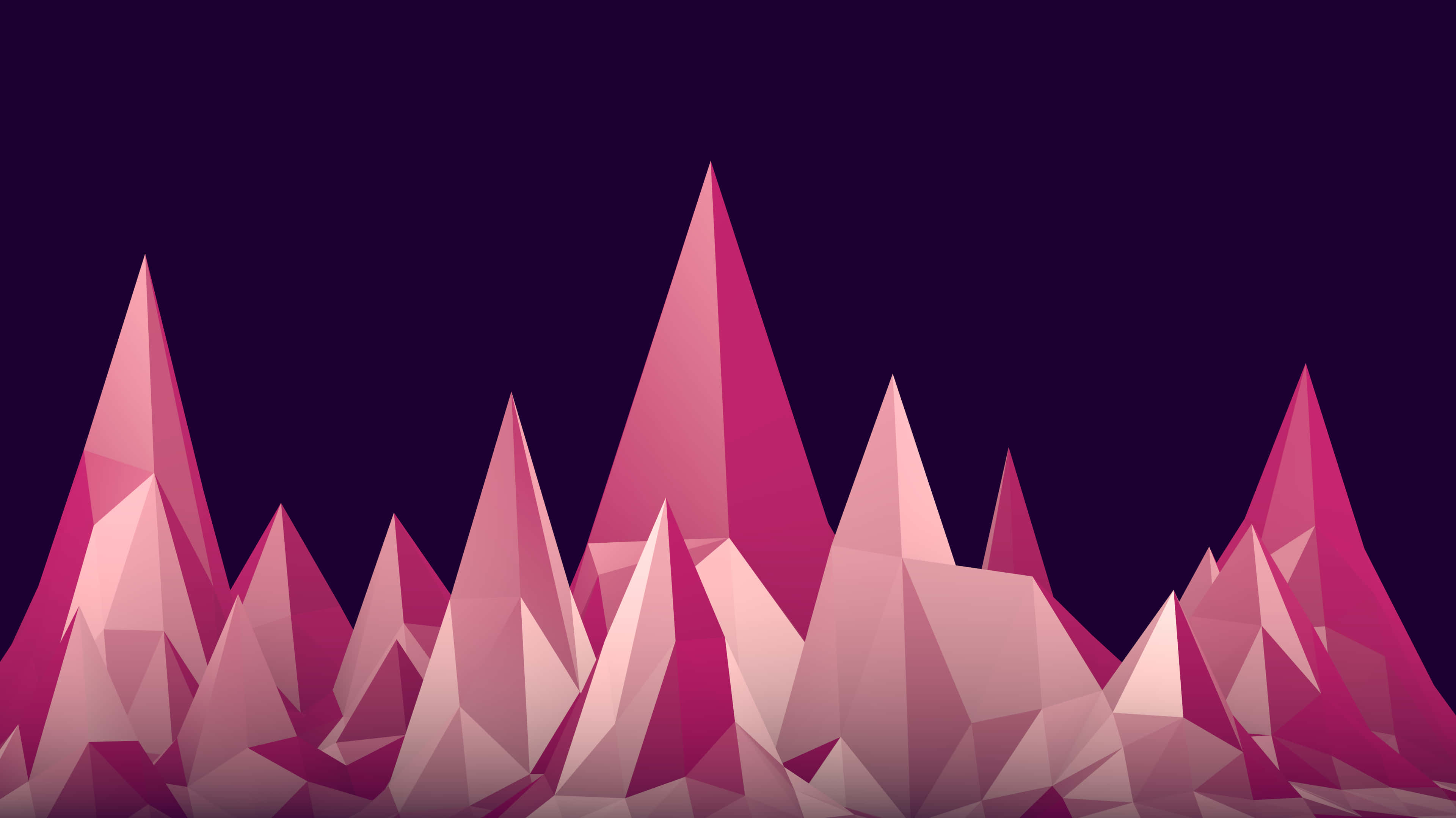 Minimalist HD Geometric Desktop, geometric pink, magenta facets, 4K Desktop Wallpaper