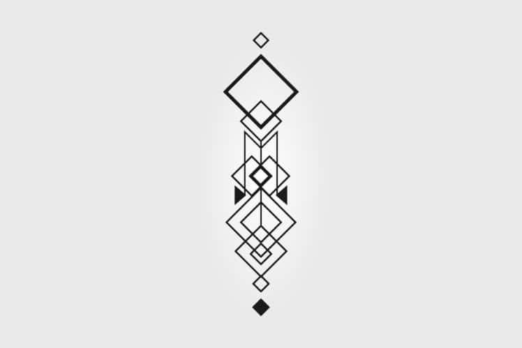 minimalist HD geometric desktop, nested diamonds, triangles, SD Desktop Wallpaper