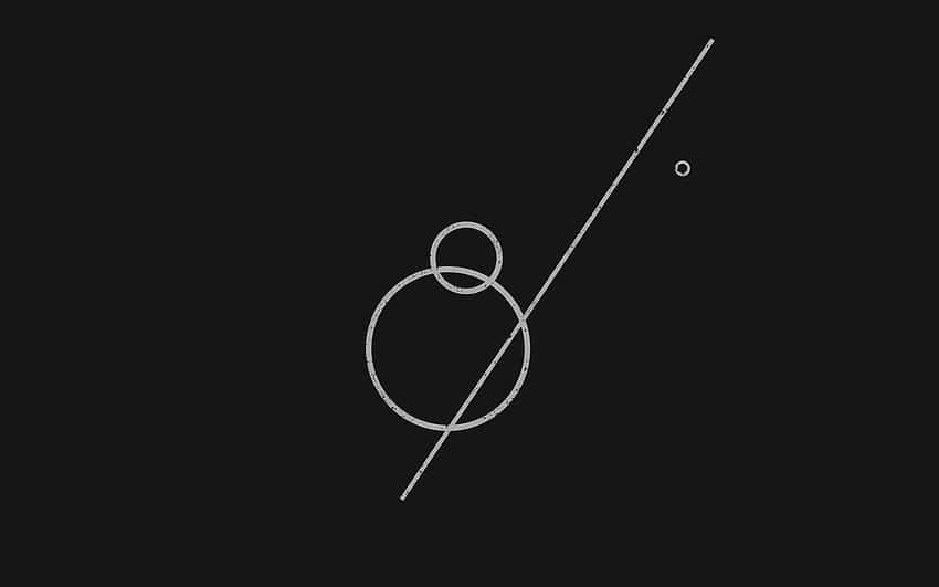 minimalist, abstract design, intersecting circles, SD Desktop Wallpaper