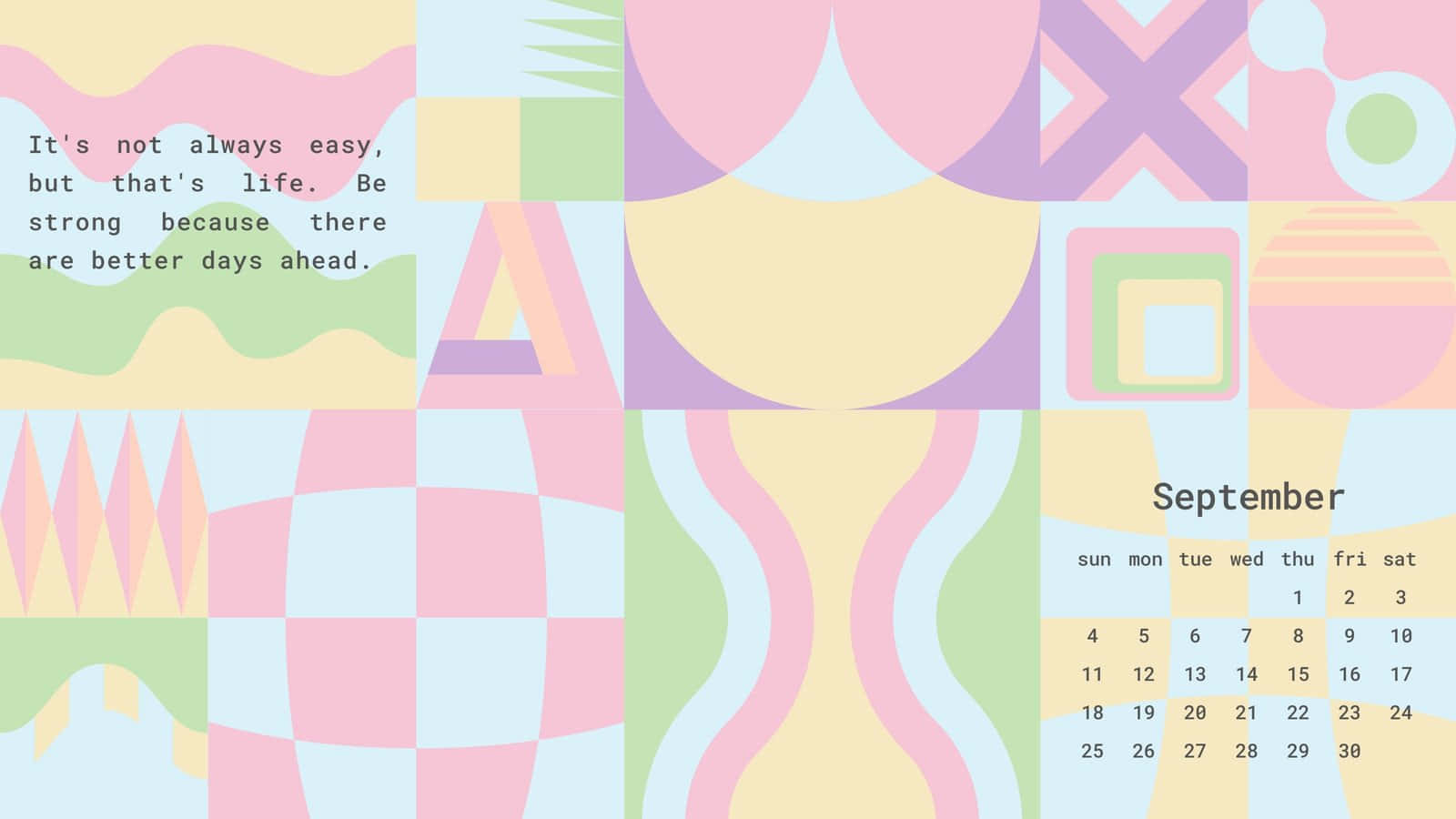minimalist HD geometric desktop, pastel-colored, abstract wallpaper, HD Desktop Wallpaper