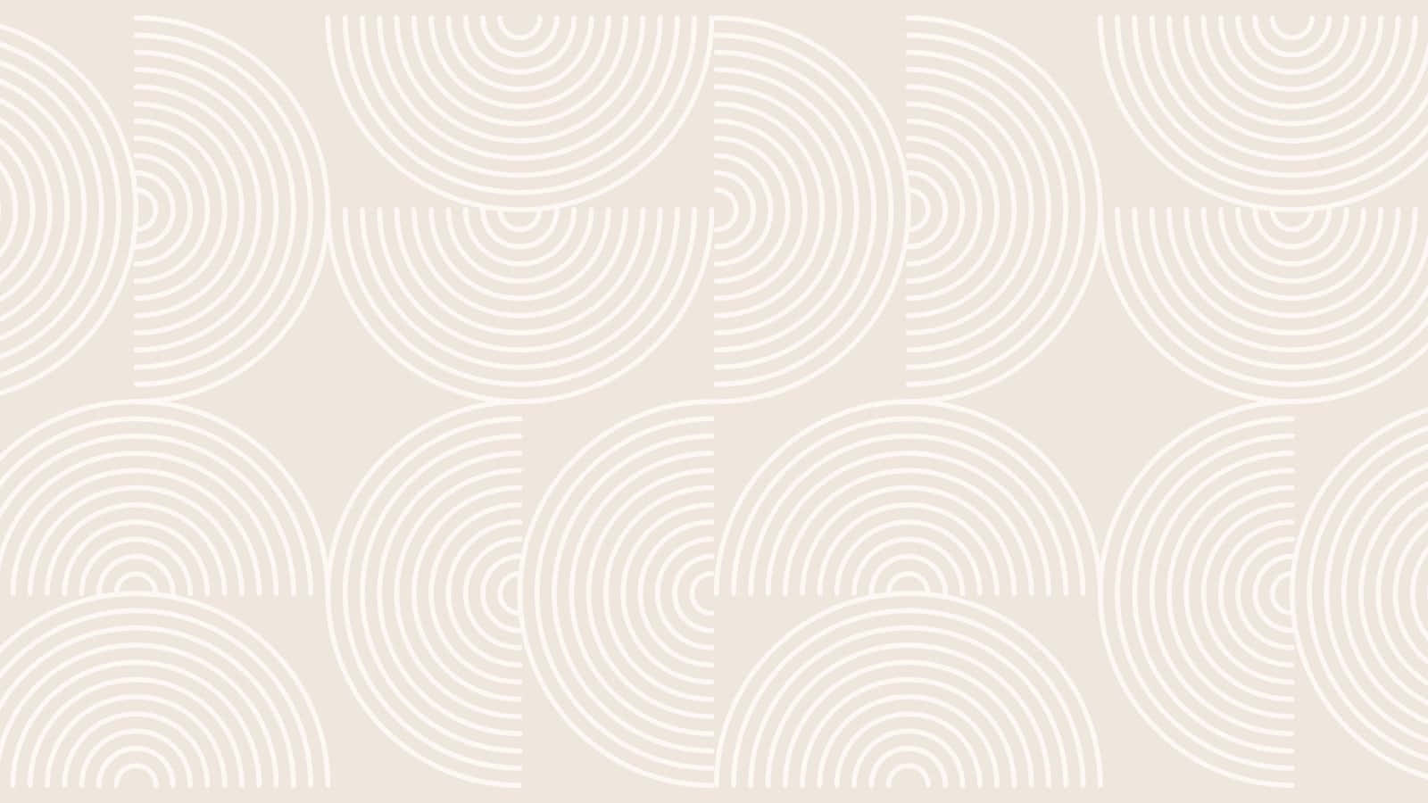 white background, white circle, cream-colored concentric semi-circles, HD Desktop Wallpaper