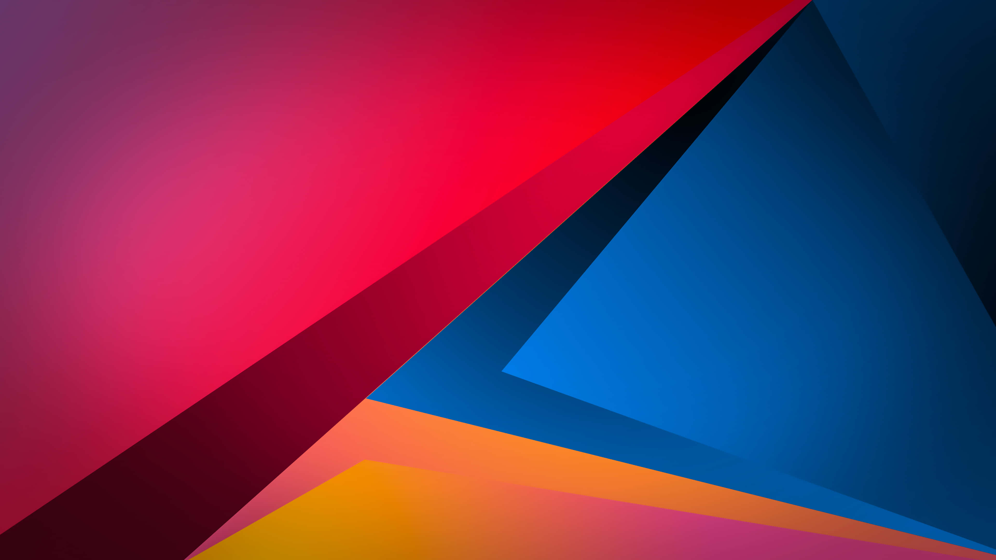 minimalist abstract, 3D Minimalist Abstract Desktop, geometric triangles, 4K Desktop Wallpaper