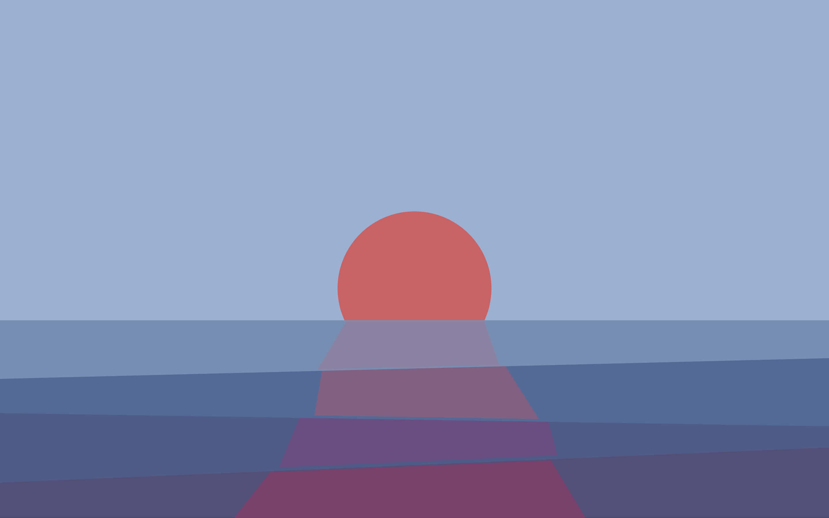 Minimalist HD, Orange, Blue, 2K Desktop Wallpaper